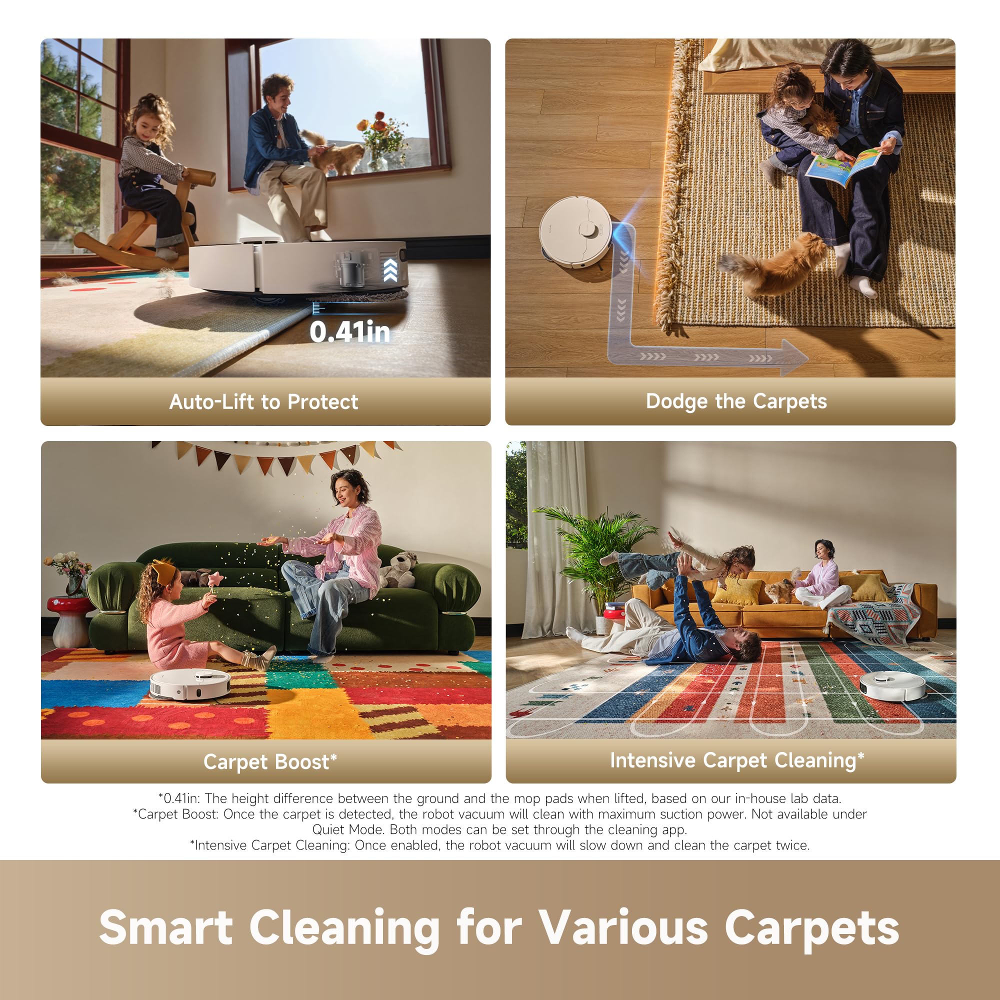 DREAME D30 Ultra CE Robot Vacuum and Mop with Auto Dust Emptying, 25,000Pa Suction, 0.41in Mop Lifting, Multifunctional Base Station, Mop Self-Washing, Smart Obstacle Avoidance, Black
