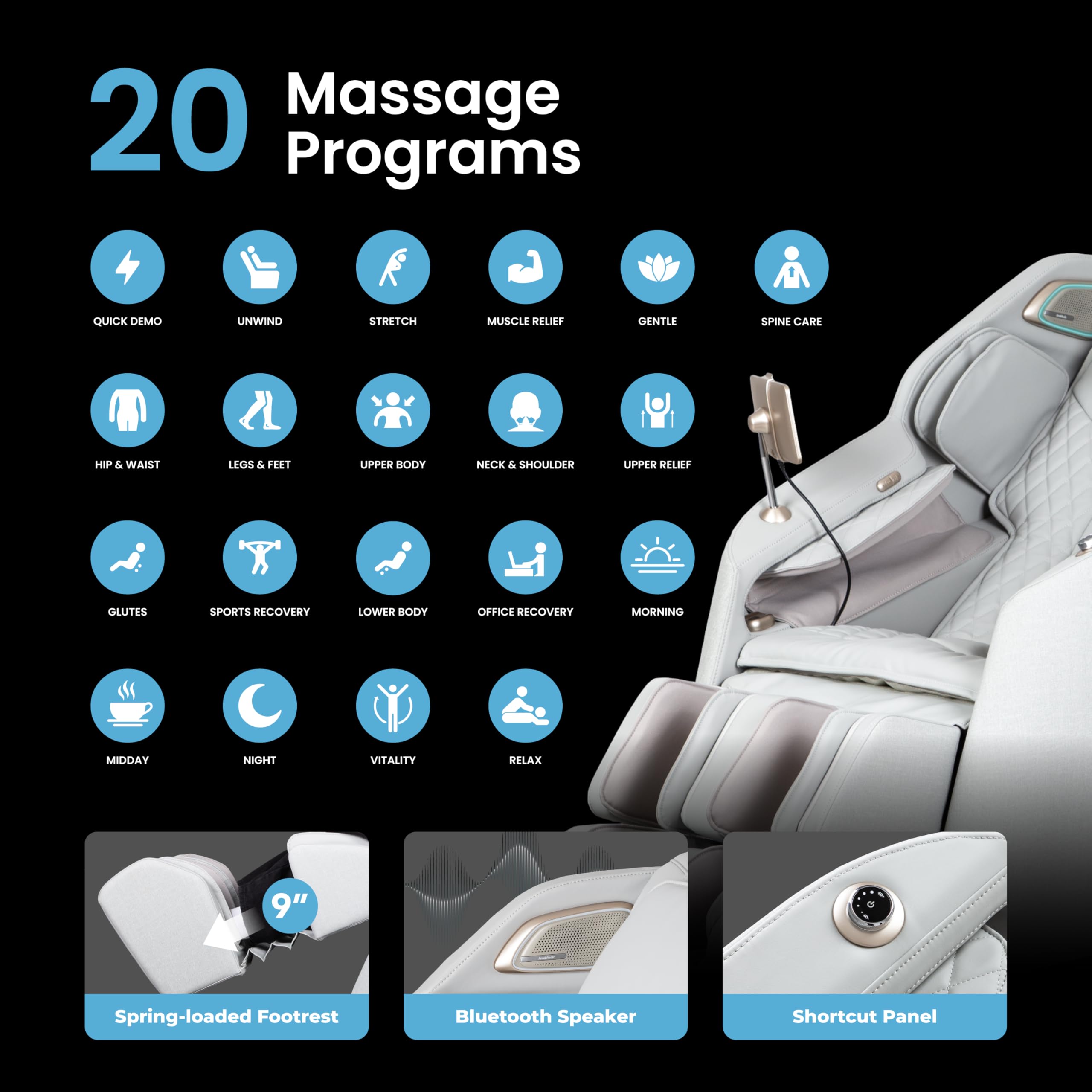 AmaMedic Osaki Haven 4D. Massage Chair Full Body, AI Health Detection, Intelligent Voice Control, Body Scan Technology, SL Track, Zero Gravity Reclining, Professional Massage Chair (Taupe)