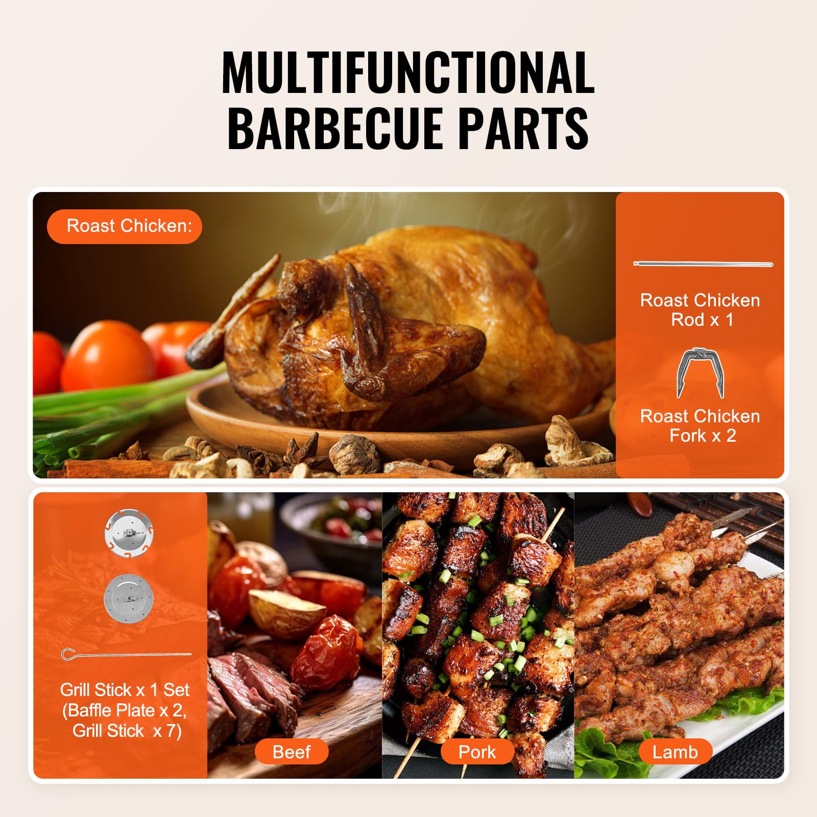 VEVOR Shawarma Grill Machine, Chicken Shawarma Cooker Machine Countertop, Electric Stainless Steel Broiler Gyro Rotisserie Oven Doner Kebab Machine, for Home Restaurant Kitchen Parties