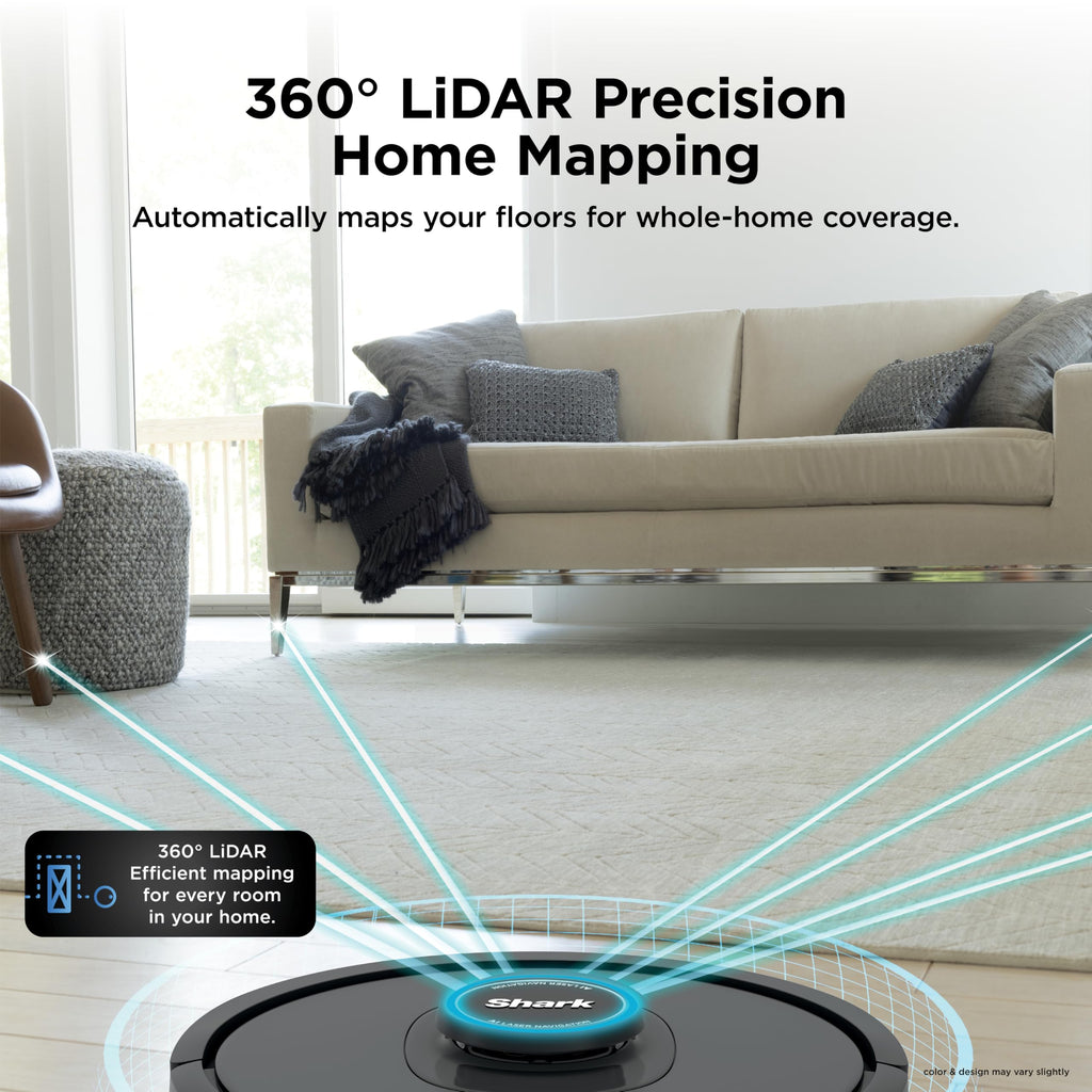 Shark Matrix Clean | Robot Vacuum Cleaner with Powerful Suction for Pet Hair, Rugs, Carpets & Hard Floors | Self-Empty Base | 60-Day Capacity | Voice Control | LiDAR Navigation | Cool Grey | AV2511AE