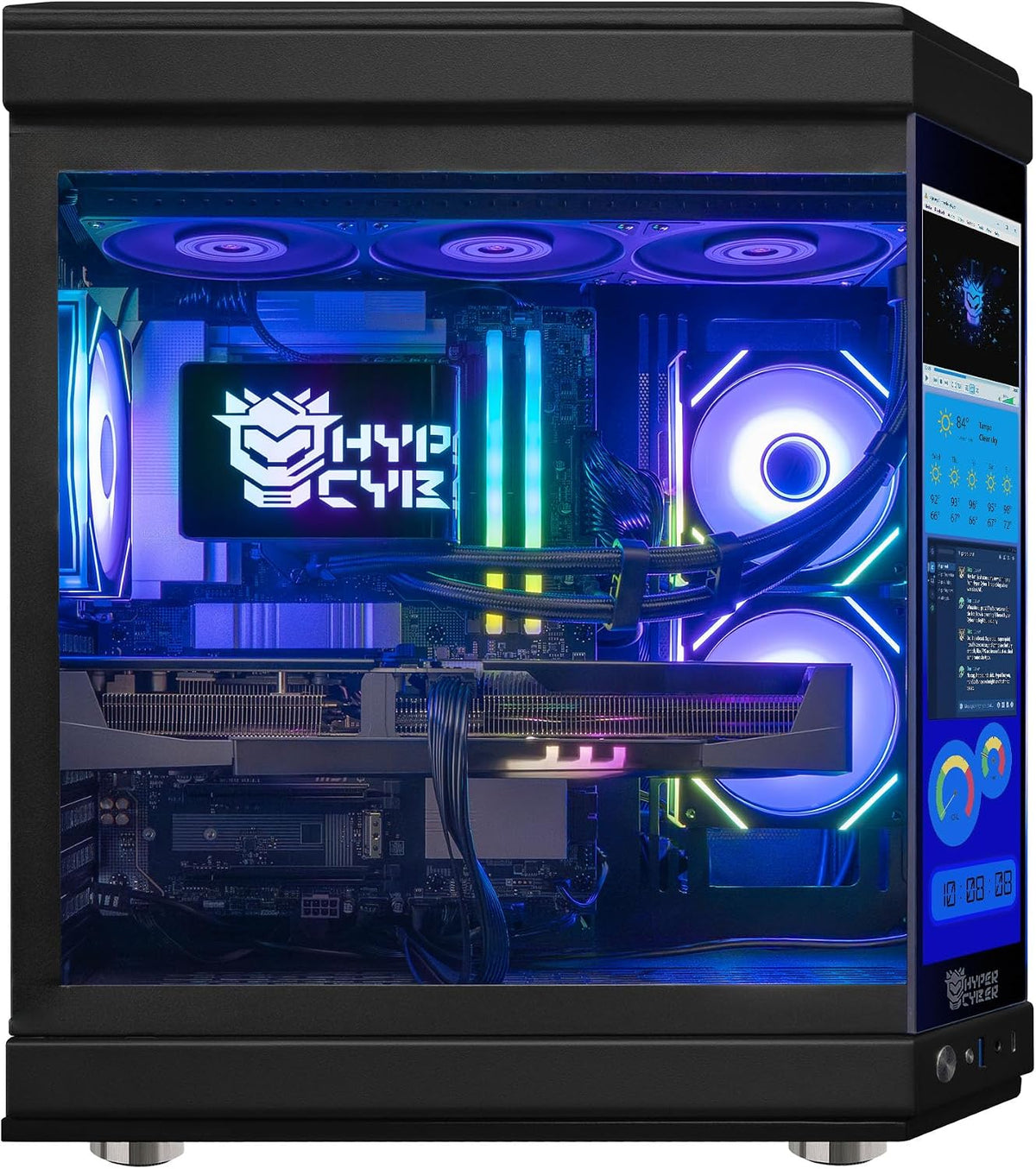 Ultra Black Plus Gaming PC Desktop Computer, Intel Core Ultra 9 285k, GeForce RTX 5080, 64GB DDR5, 1TB SSD, 360 LCD Liquid Cooler, Windows 11 Home, RGB Lighting, Ready to Use