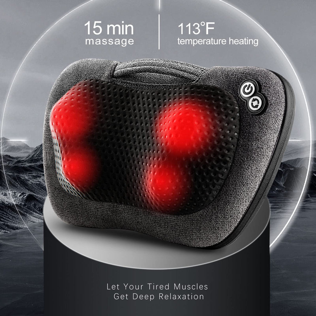 VIKTOR JURGEN Fathers Day Dad Gifts, Shiatsu Back Massager with Heat – Deep Tissue Massage for Neck, Shoulder, Back Pain Relief, Electric Kneading 3D Massage Pillow Gifts for Men Women Mom, Christmas