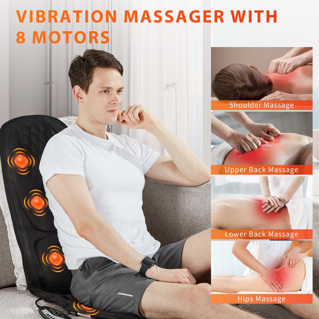 Back Massager for Chair,Massage Chair Pad Helps Relax Muscle and Relieve Pain, Using in The Office/At Home Seat Massager for Father's Day
