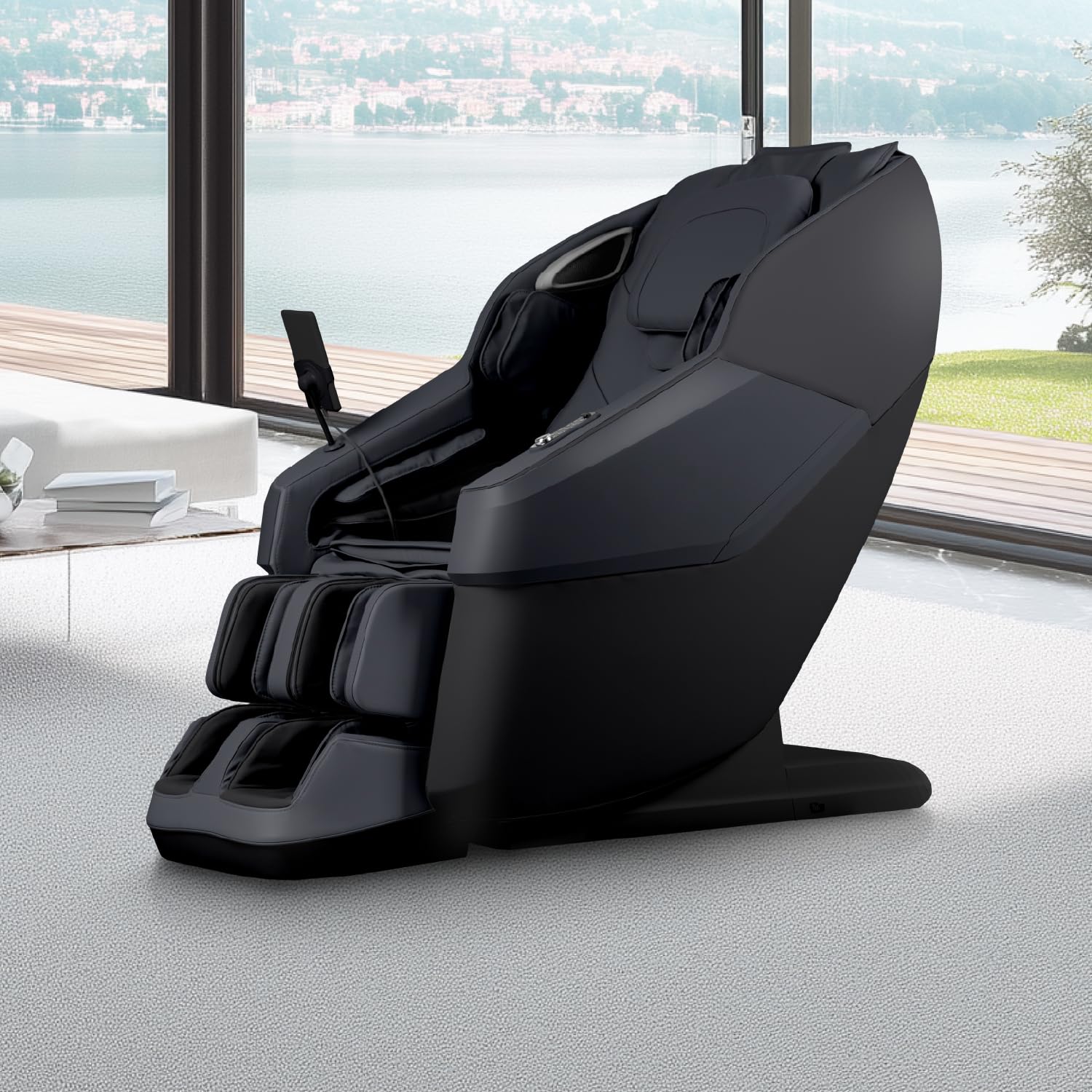 Titan Nido 3D l Full Body Massage Chair l AIR 3D Massage Mechanism l Rocking Motion Position l Voice Control l 2 Stage Zero Gravity Reclining l 7.5" Touchscreen Controller (Taupe) (RT5920)