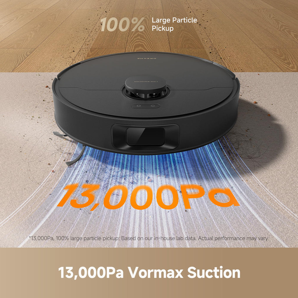 DREAME D20 Air Plus Robot Vac and Mop Combo with 20,000Pa Suction, Anti-Tangling Tech, Auto-Emptying Dock, Deep Carpet Cleaning and Smart Navigation White