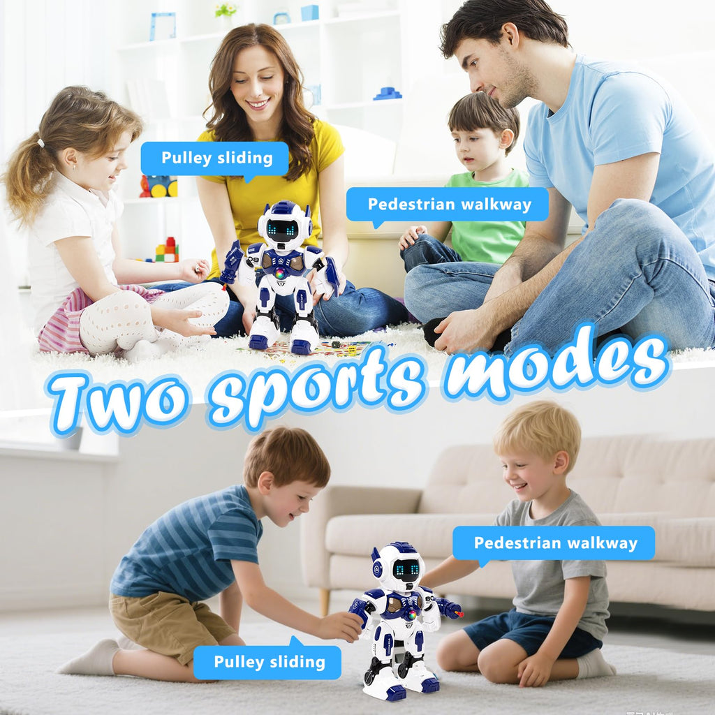 RC Robot Toys for Kids 3 4 5 6 7 8, Smart Programmable Robot with Gesture Sensing, Remote Control Robot for Boys Girls Age 3 4 5 6 7 8-12, Rechargeable