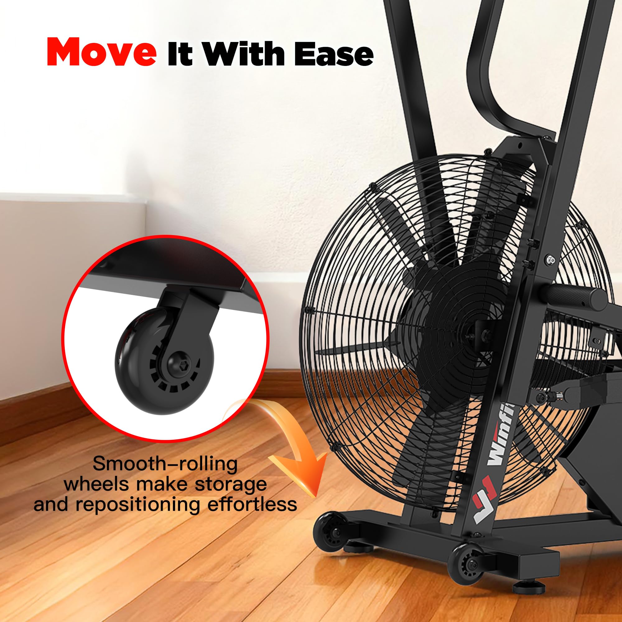 Air Bike,Air-Resistance Exercise Fan Bike With Dual Acction Handlebars for Home Cardio Workout,Adjustable Indoor Cycling Bike,330lb Weight Capacity APP Connection Customizable Monitor