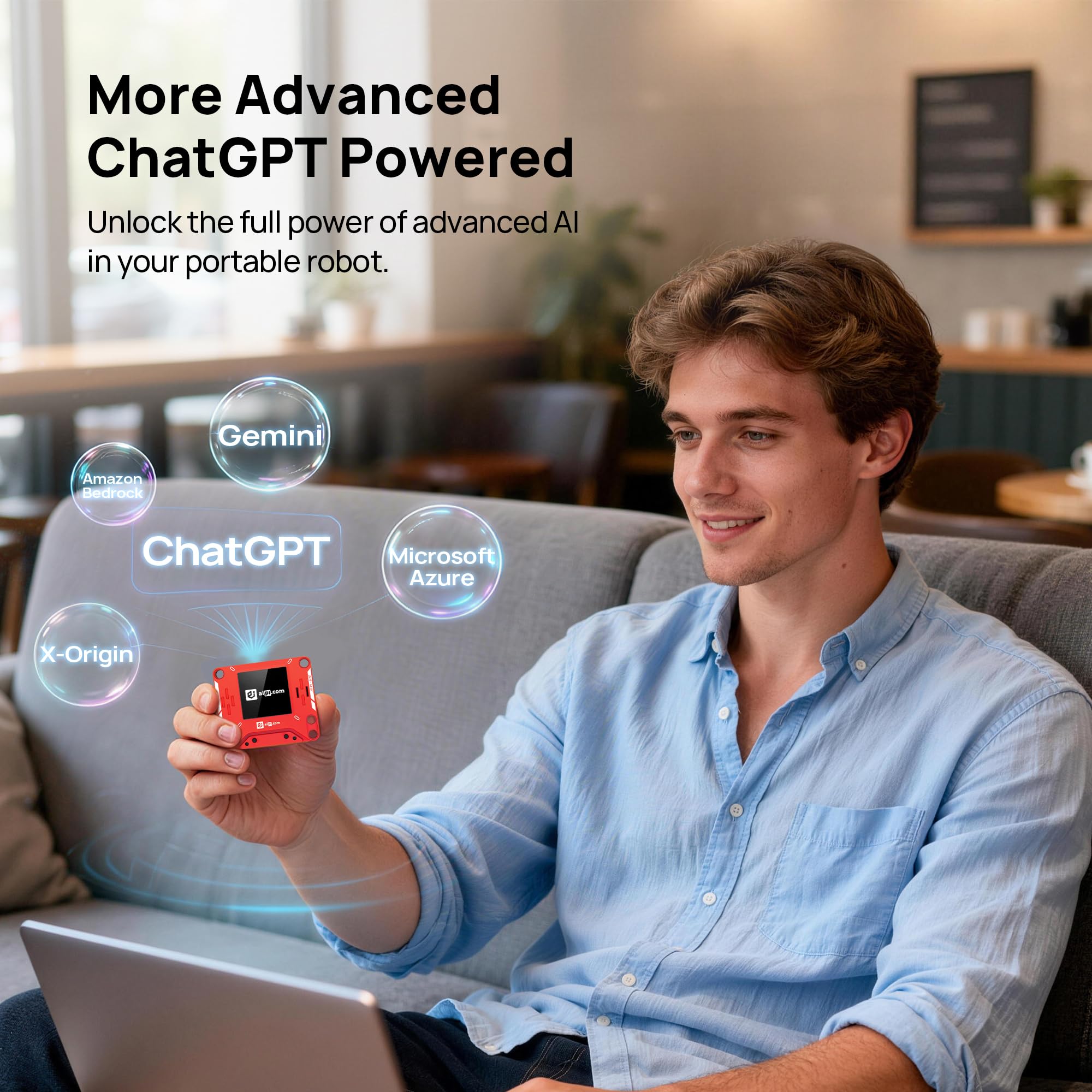 AIPI-Lite AI Robot, Smart Customizable Character with Voice Cloning, GPT Model Access, Memory Storage, and Real-Time Interactive Reactions