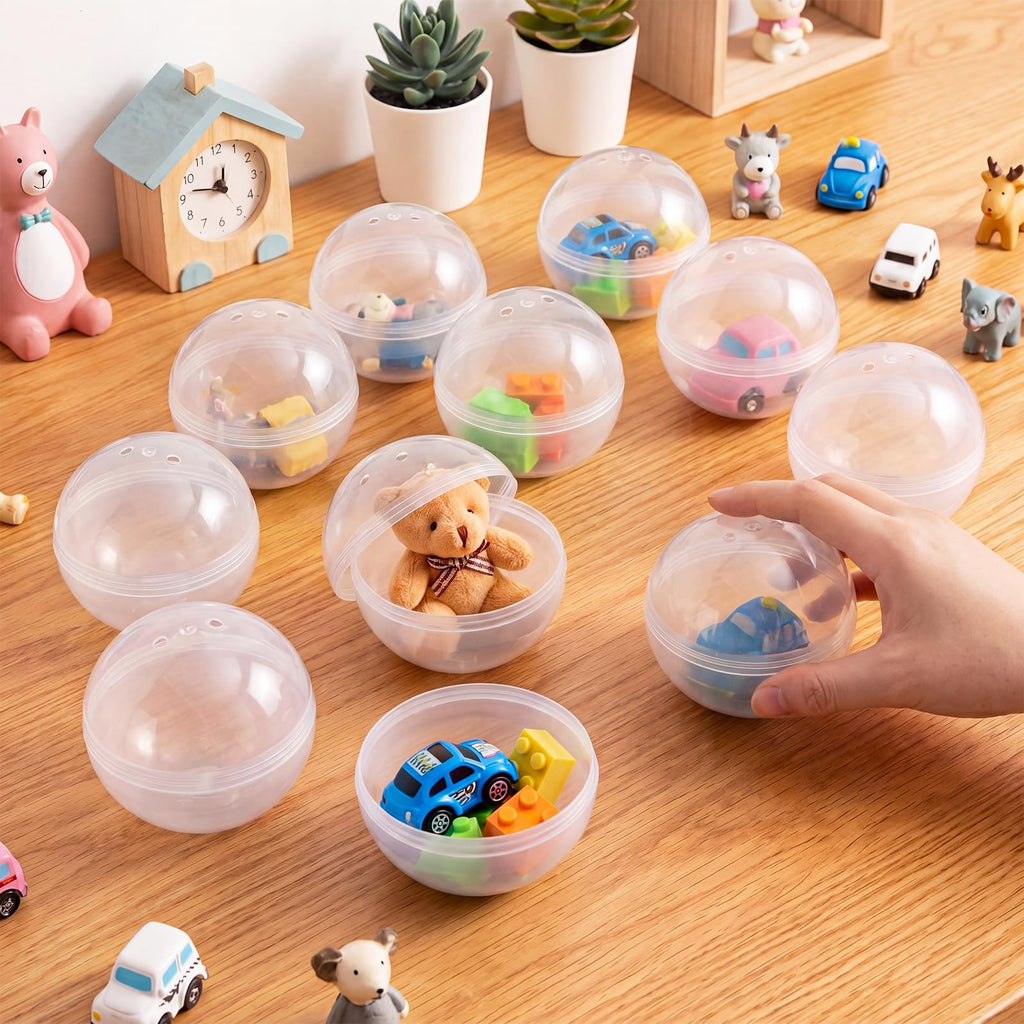 Sosation 150 Pcs 1.77 Inch Gumball Vending Machine Capsules Empty Round Plastic Containers for Prizes Party Favors (Stylish Color)