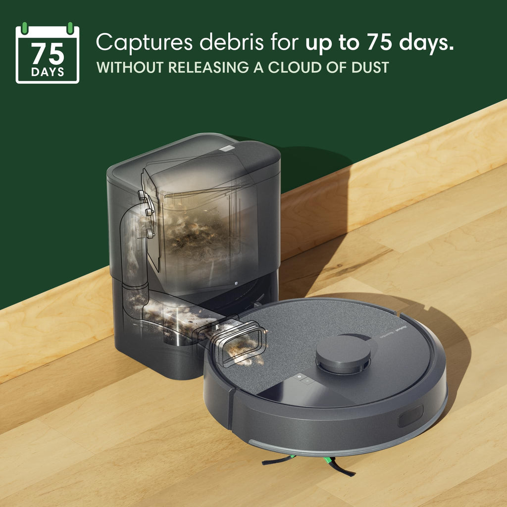 iRobot Roomba 105X Combo Robot Vacuum & Mop with AutoEmpty Dock, Self‑Emptying for Up to 75 Days, 70× Power‑Lifting Suction, Smart LiDAR Mapping, App & Voice Control, Ideal for Homes with Pets & Kids