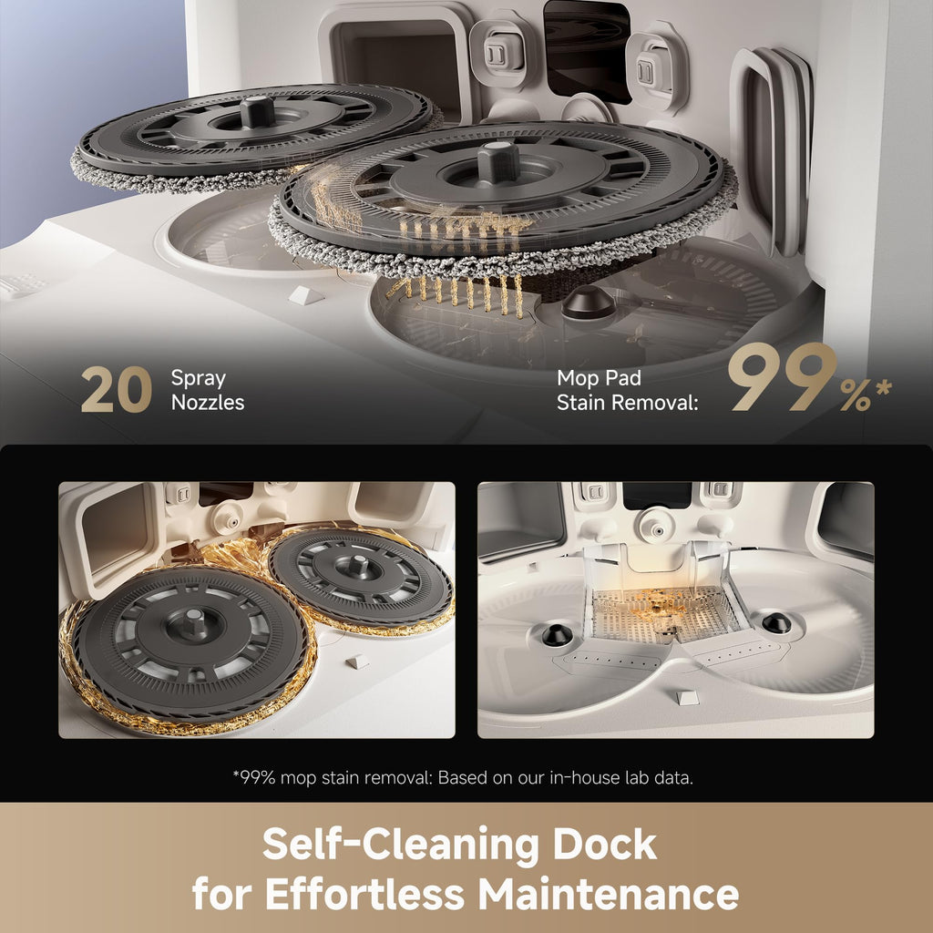 DREAME L40s Ultra AE Robot Vacuum and Mop Combo, 19,000Pa Suction, Self Emptying Dust Box, Flexible Mop & 167℉ Self Cleaning Washboard, Diverse Brush Selection, All-in-One Station, Auto Refill