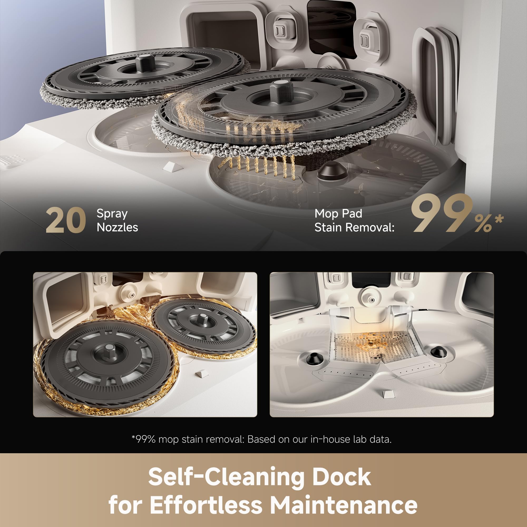 DREAME L40s Ultra AE Robot Vacuum and Mop Combo, 19,000Pa Suction, Self Emptying Dust Box, Flexible Mop & 167℉ Self Cleaning Washboard, Diverse Brush Selection, All-in-One Station, Auto Refill