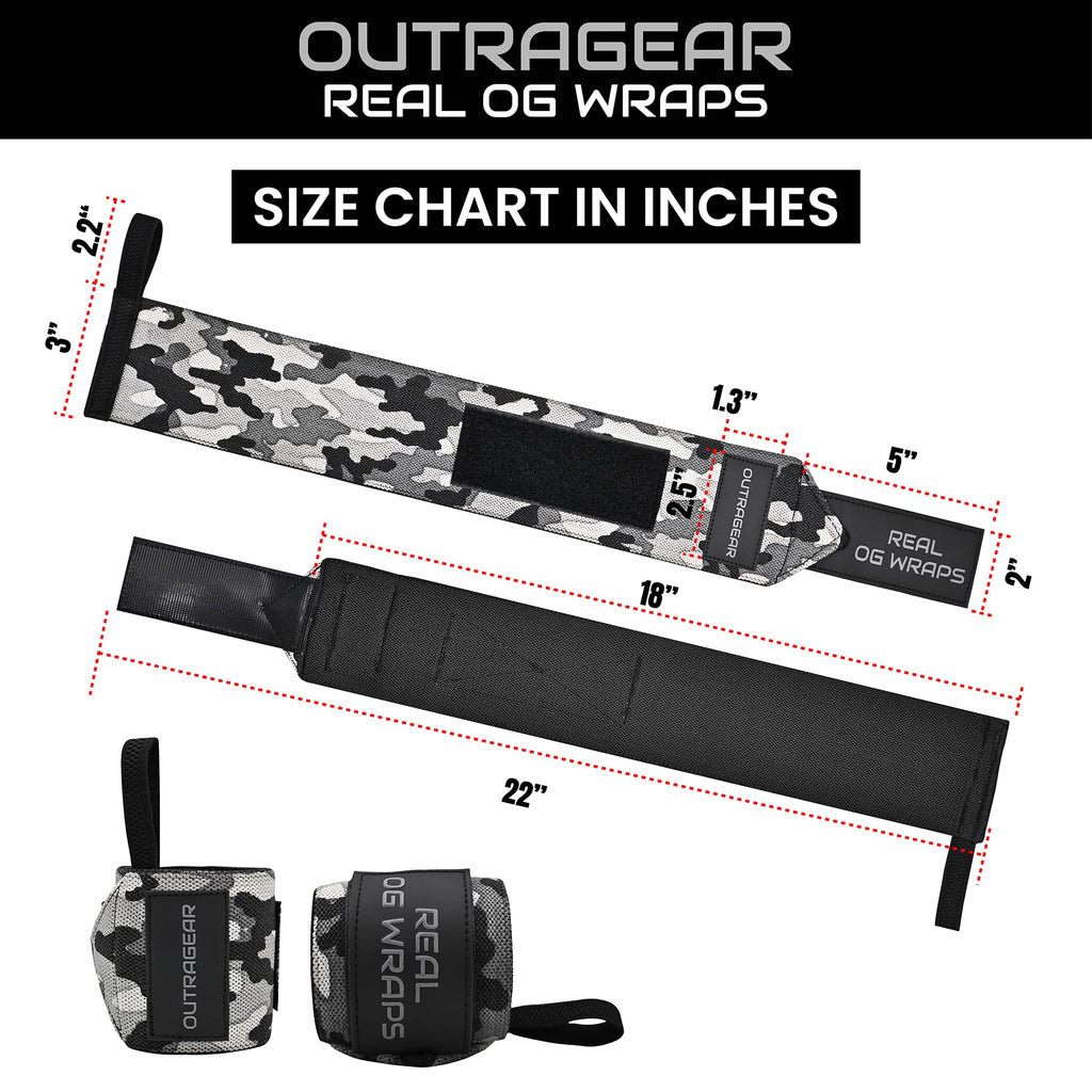 18" OG-Grade Wrist Wraps for Weightlifting – Heavy Duty Wrist Support with Thumb Loop & Lockdown Strap – Wrist Straps for Powerlifting, Bench Press & Gym Training