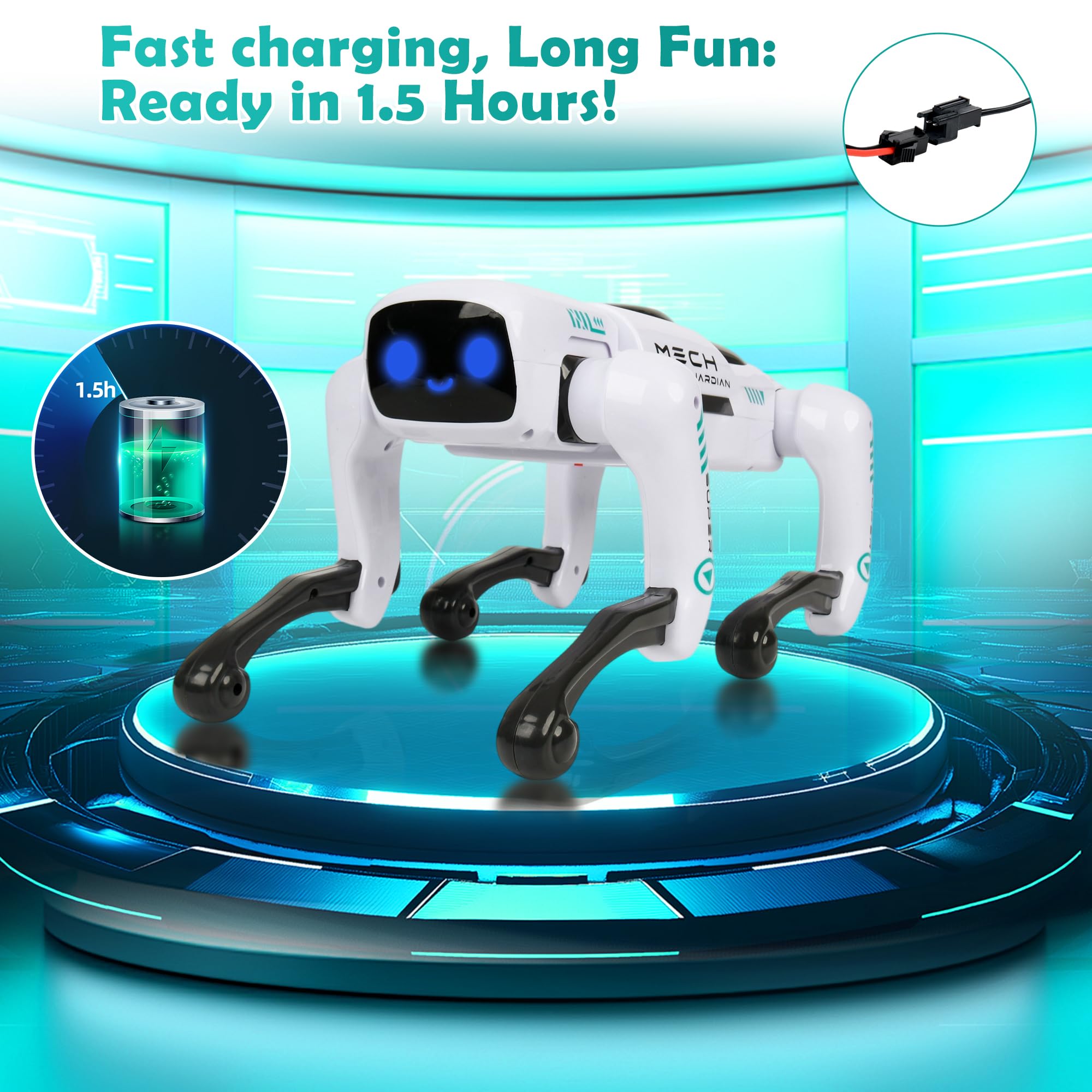 Smart Robot Dog - Interactive STEM Pet with Voice Control, 30+ Actions & APP Programming, Durable Design for Kids Age 6+ (Compatible with iOS/Android)