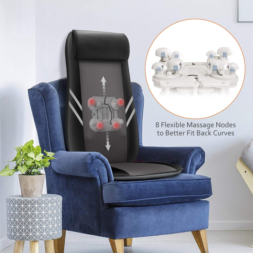 Snailax Shiatsu Back Massager for Back Pain Deep Tissue, Lower Back Neck Massager with Heat, 3D Kneading Back Massager for Chair, Massage Pillow as Gifts for Mom, Dad, Women