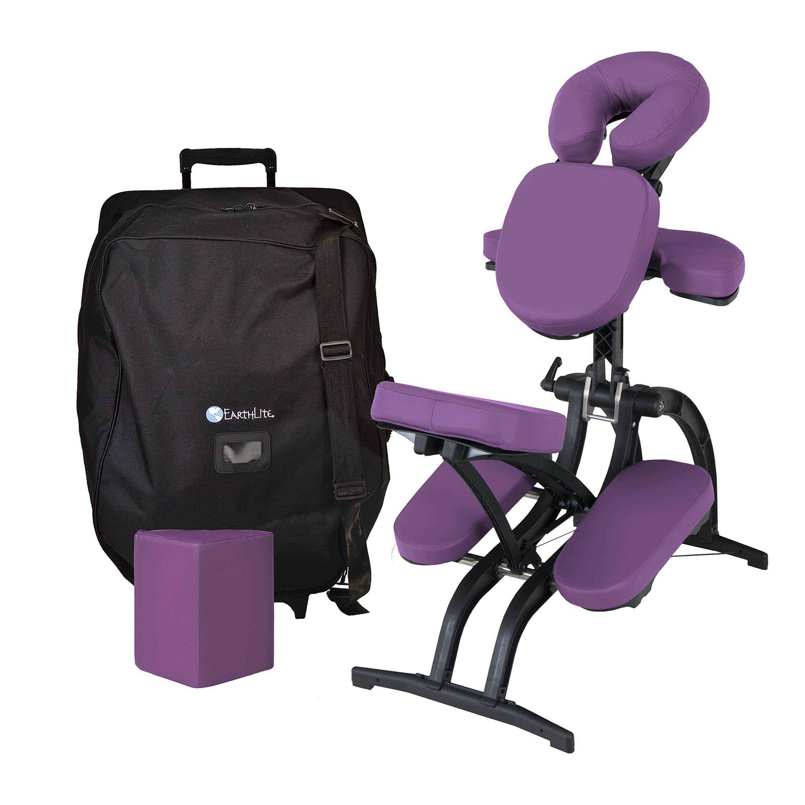 EARTHLITE Portable Massage Chair AVILA II - Premium Folding Spa/Massage/Tattoo Chair incl. Rolling Carry Case