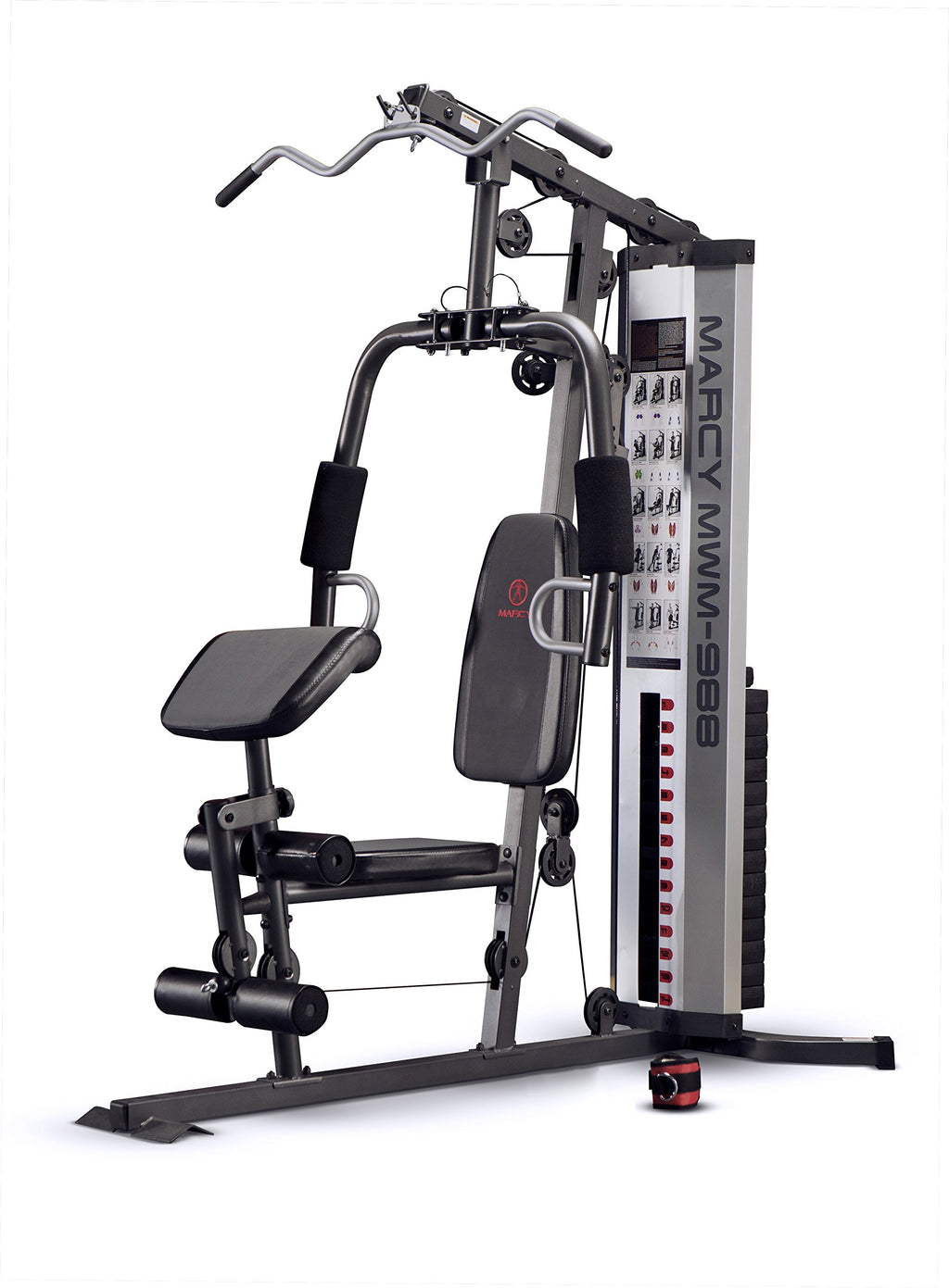 Marcy Multifunctional Workout Station 100lbs to 200lbs Stack Home Gym for Weightlifting and Bodybuilding