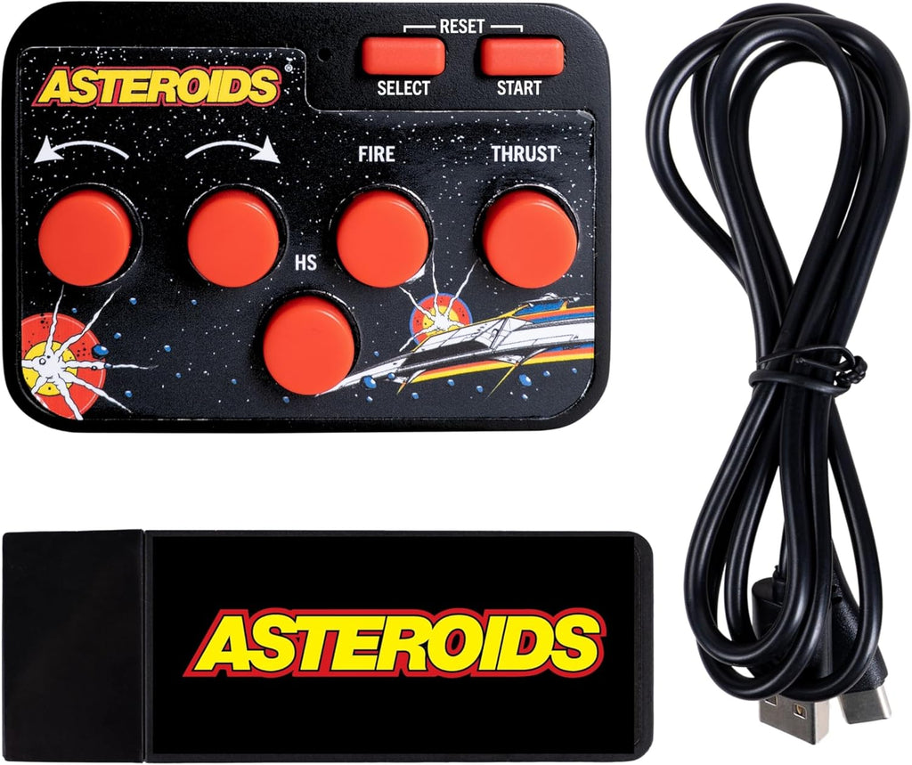 Asteroids Plug & Play Retro TV Game Console – HDMI Arcade Gaming System with Wireless Controller, Classic Space Shooter Video Game, No WiFi Required, Portable Home Gaming Device for Kids & Adults
