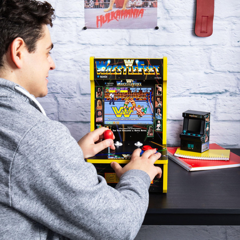 Arcade Classics - Atari Asteroids Counter Series Game Machine, 5 Games, 8" Liquid Crystal Screen - Mini Cabinet, Portable Gaming, Retro, Countertop Console, Basement Decoration, Man Cave