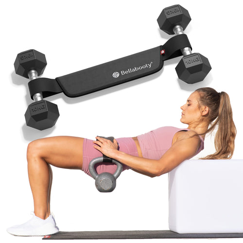 Bellabooty Premium Hip Thrust Belt - Adjustable Exercise Belt for Glutes & Squats, Hip Thrust Pad for Comfort, Versatile Gym Equipment for Home - Weightlifting Belt Support for Women