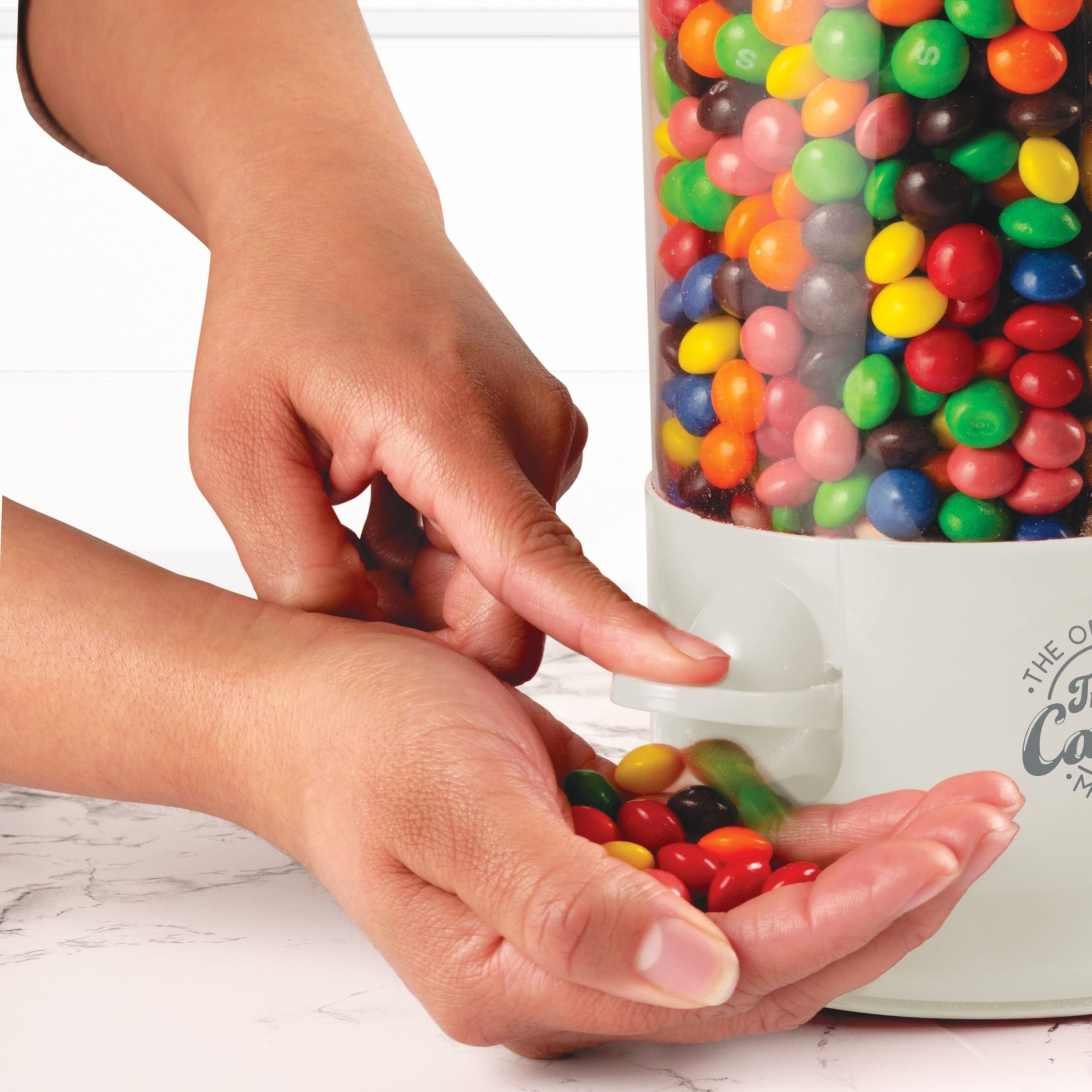 Handy Gourmet Original Triple Candy Machine-Fun Candy & Nut Dispenser-New & Improved (Pearl White), Standard (JB8450PWHI)