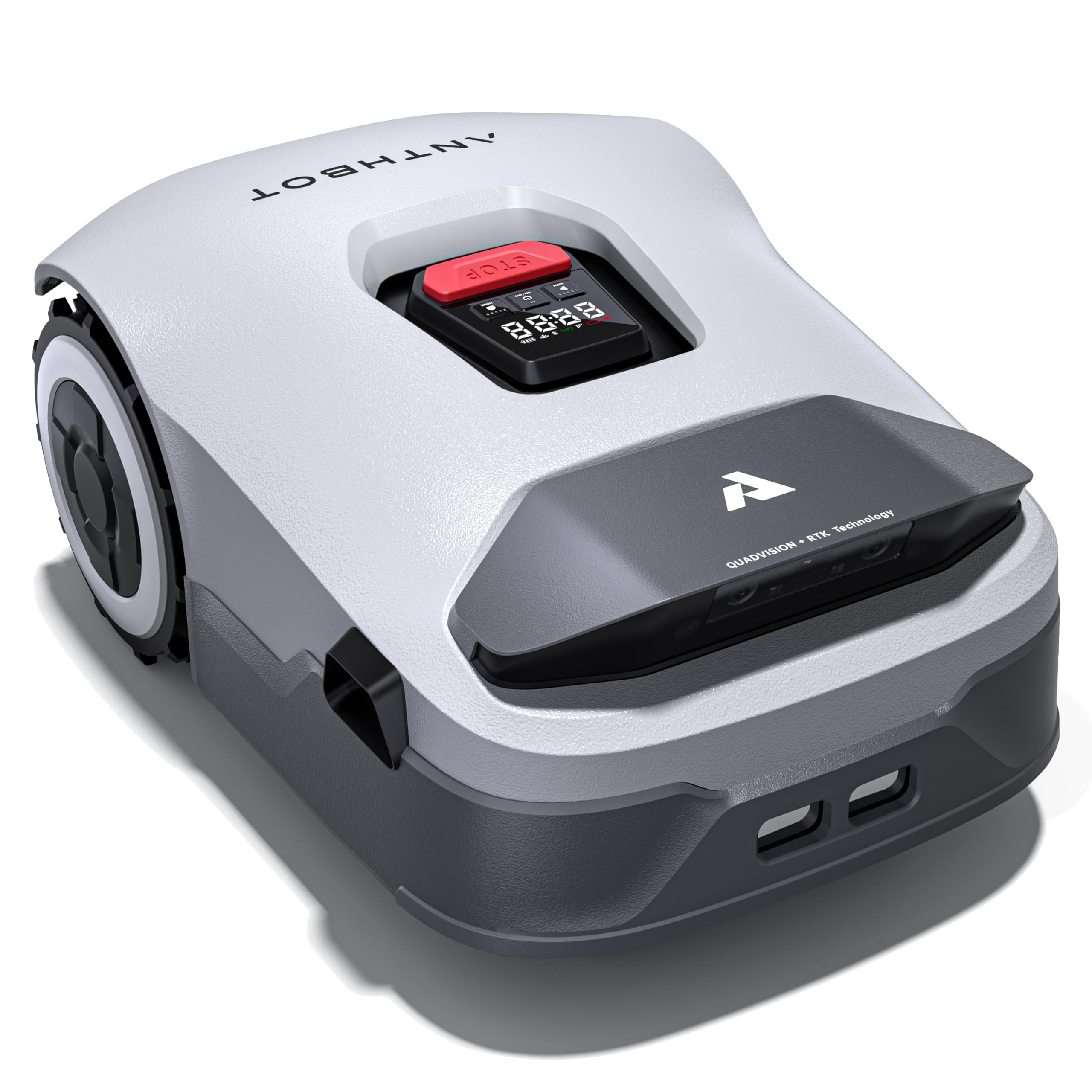 ANTHBOT Genie3000 Robot Lawn Mower - NO Wire, Full Band RTK+4-Eye Vision Robotic Lawnmower for 3/4 Acre, Auto Mapping, Multi-Zone Management, Accurate Obstacle Avoidance, Intelligent Path Planning