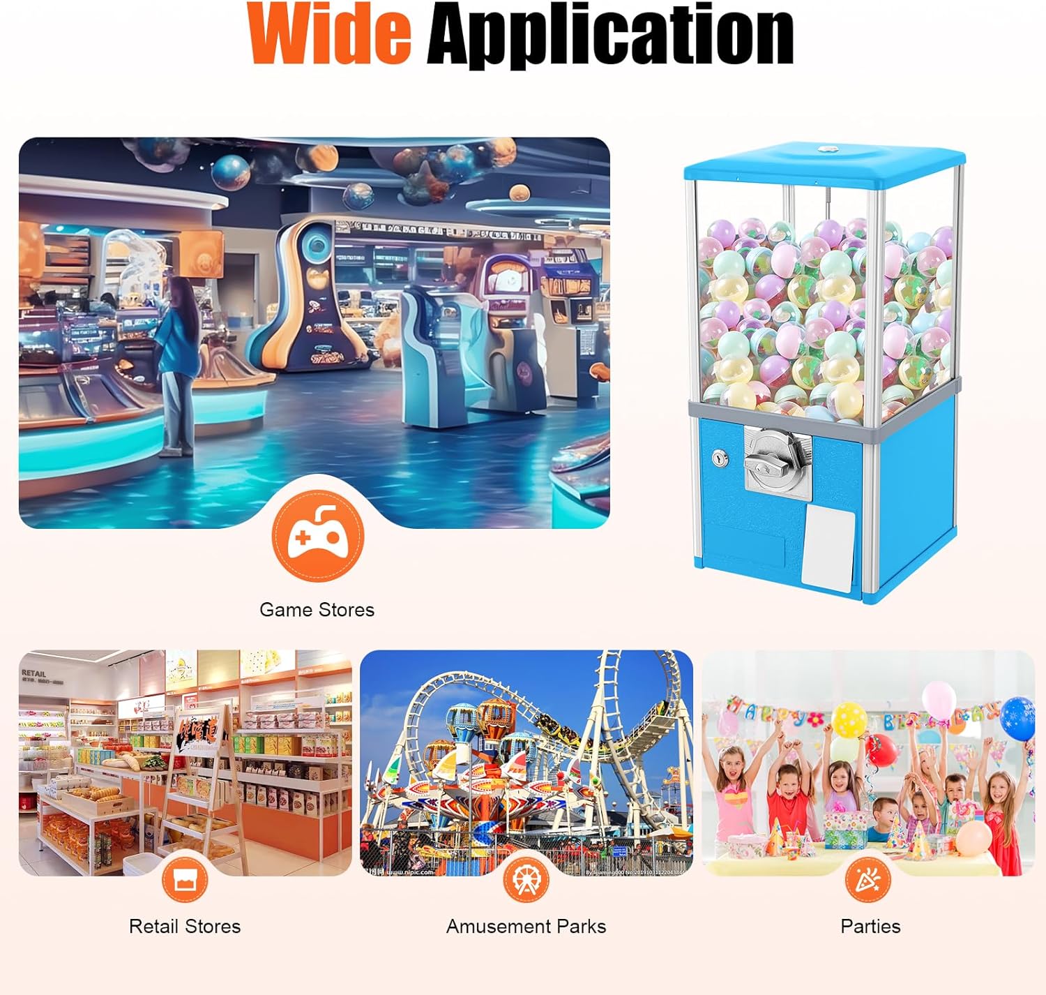 Capsule Vending Machine Toy Mini Vending Machine, Gumball Machine for Kids, Toys Vending Dispenser for Game Stores Retail Stores