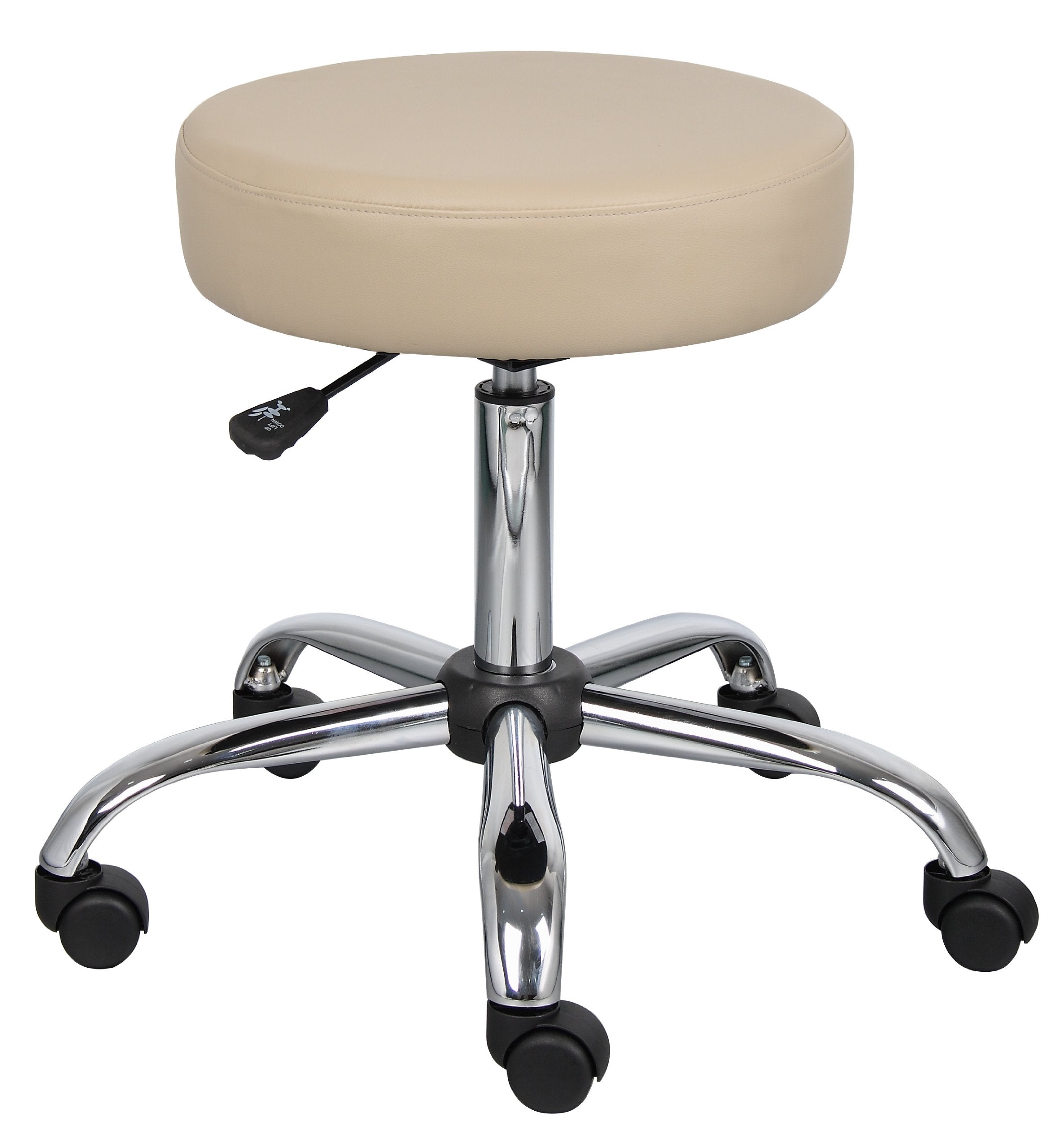 Boss Office Products Antimicrobial Vinyl Medical Spa Stool in Black