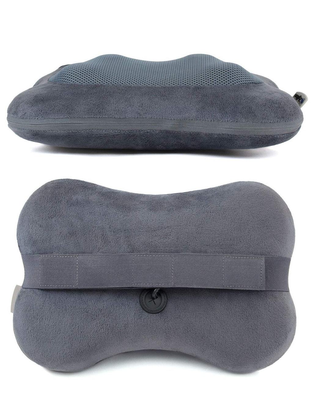 Zyllion Shiatsu Back and Neck Massager with Heat - 3D Electric Kneading Deep Tissue Massage Pillow for Muscle Pain Relief, Black, ZMA-13