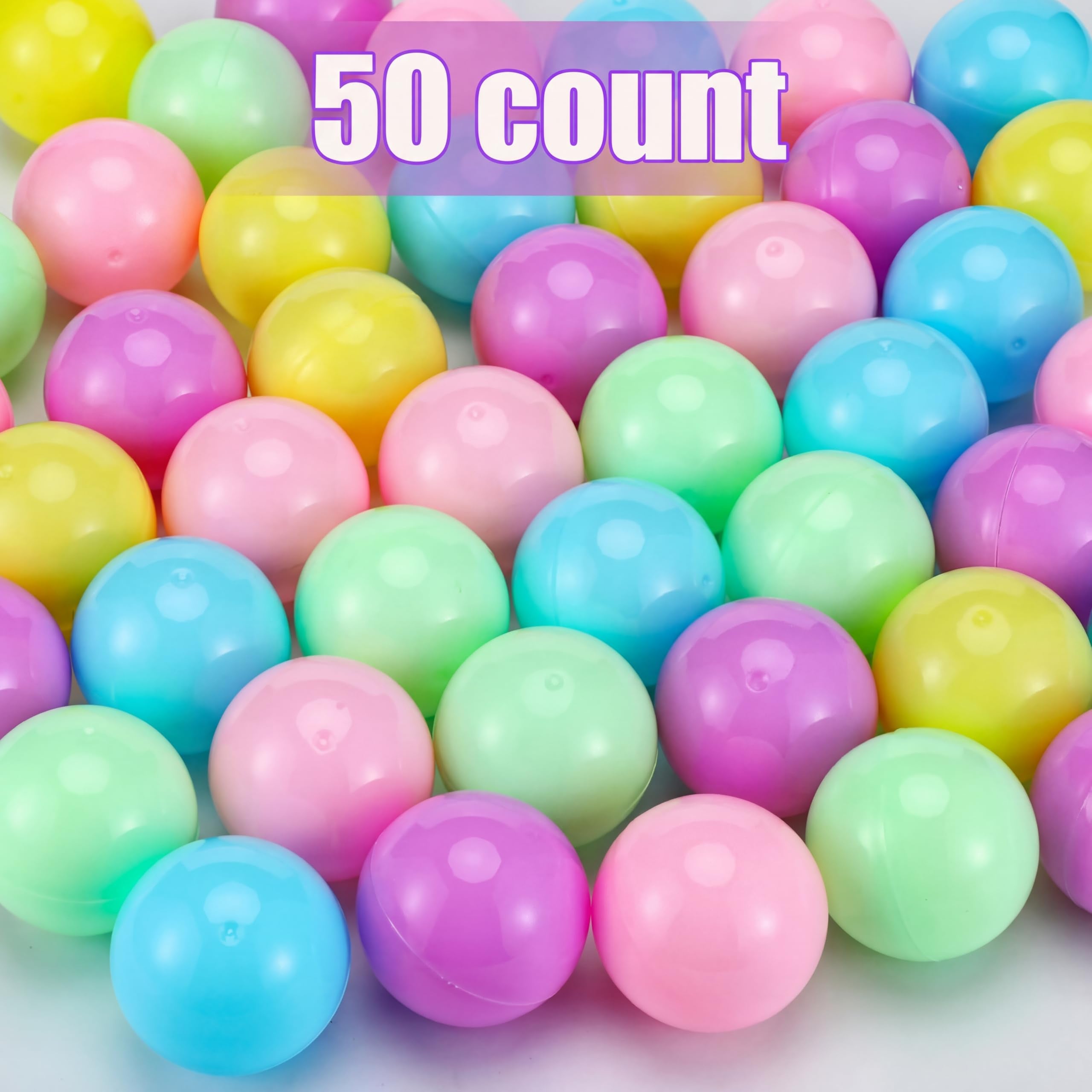 Sosation 150 Pcs 1.77 Inch Gumball Vending Machine Capsules Empty Round Plastic Containers for Prizes Party Favors (Stylish Color)
