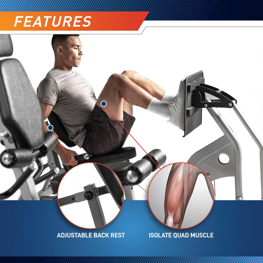 Marcy 150-lb Stack Home Gym System with Row with Optional Leg Press Attachment (Sold Separately)