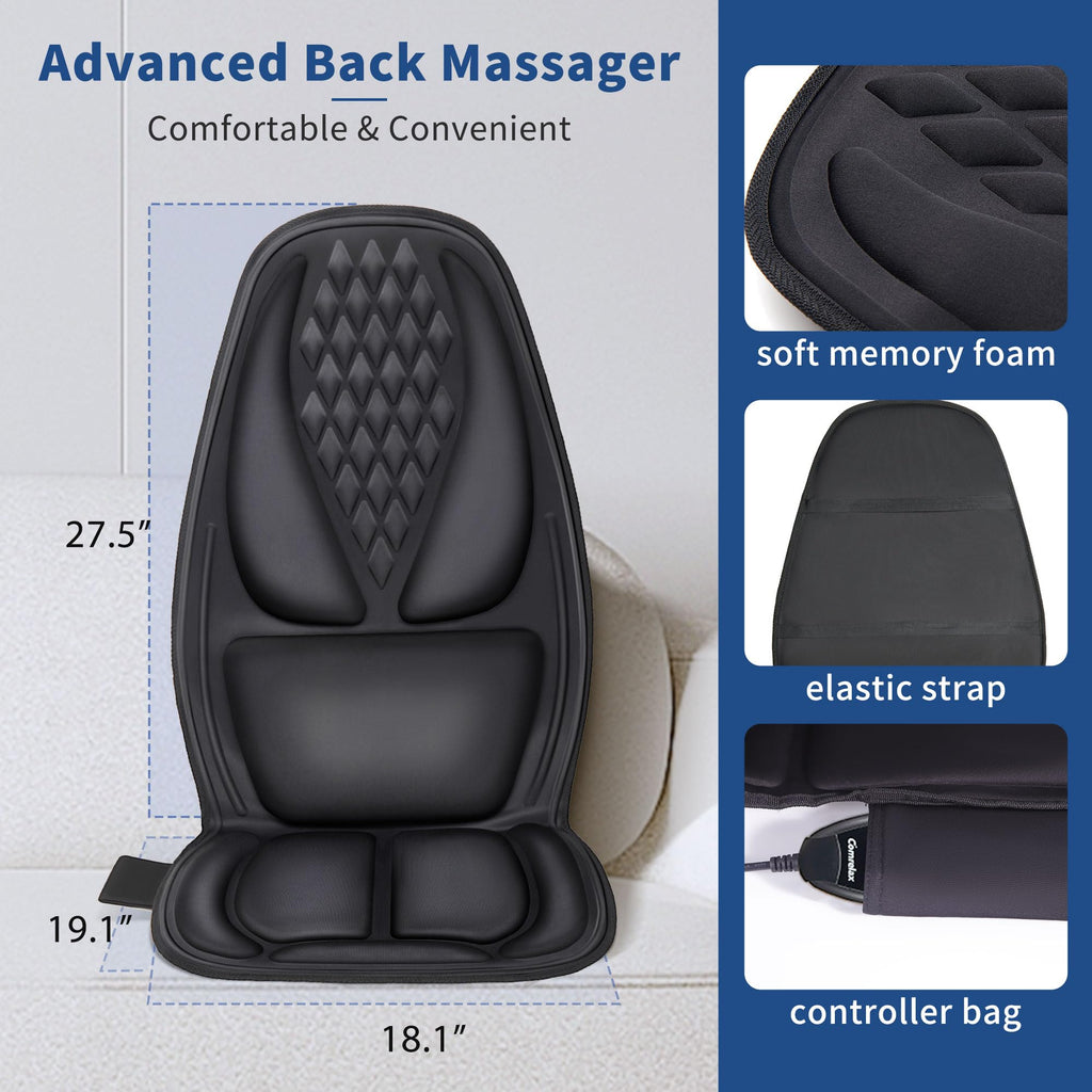 Back Massager for Chair,Massage Chair Pad Helps Relax Muscle and Relieve Pain, Using in The Office/At Home Seat Massager for Father's Day