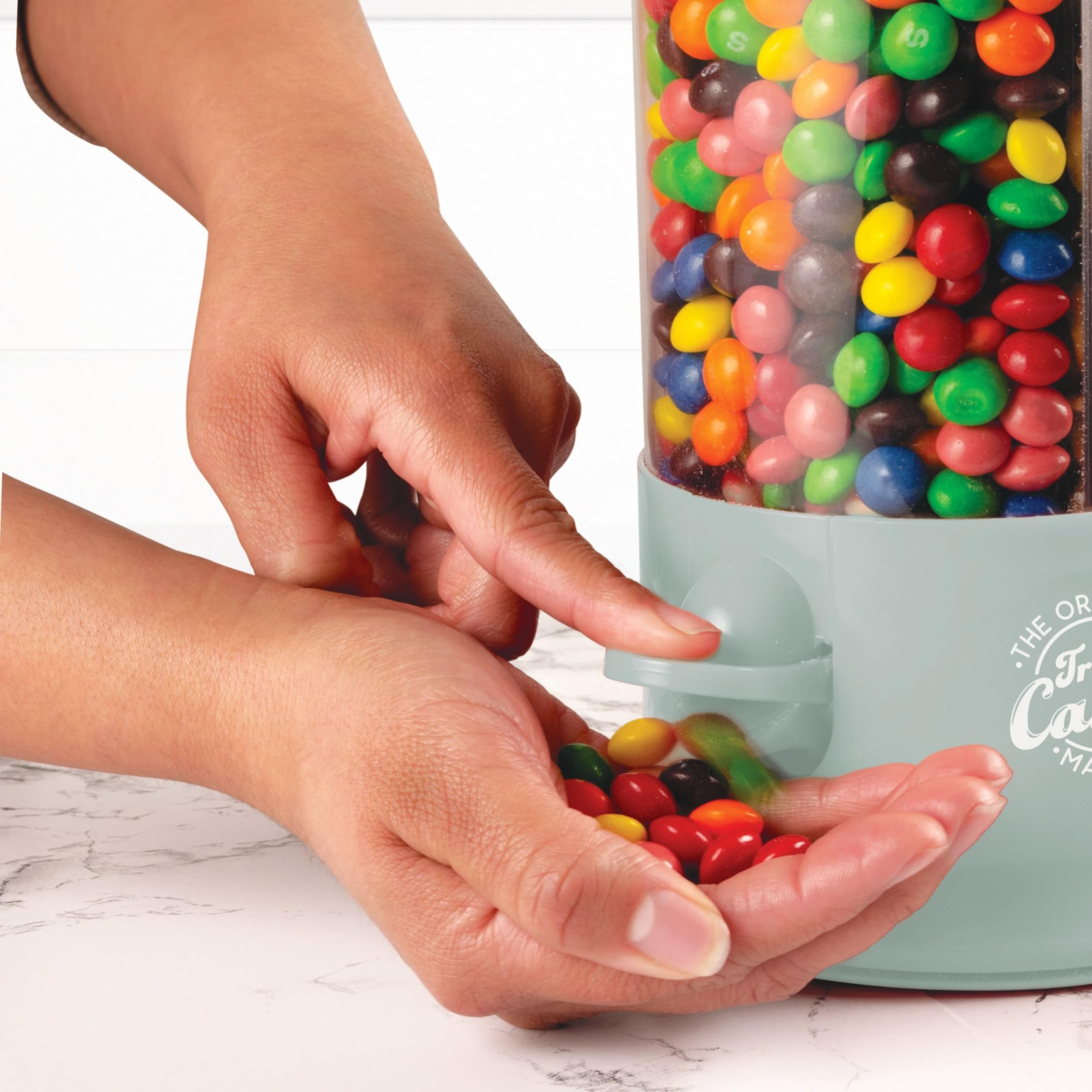 Handy Gourmet Original Triple Candy Machine-Fun Candy & Nut Dispenser-New & Improved (Pearl White), Standard (JB8450PWHI)