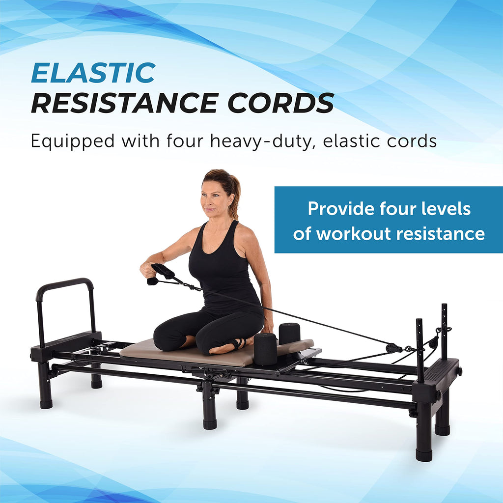 AeroPilates Reformer 651 with Free-Form Cardio Rebounder - Pilates Reformer Workout Machine for Home Gym - Up to 300 lbs Weight Capacity