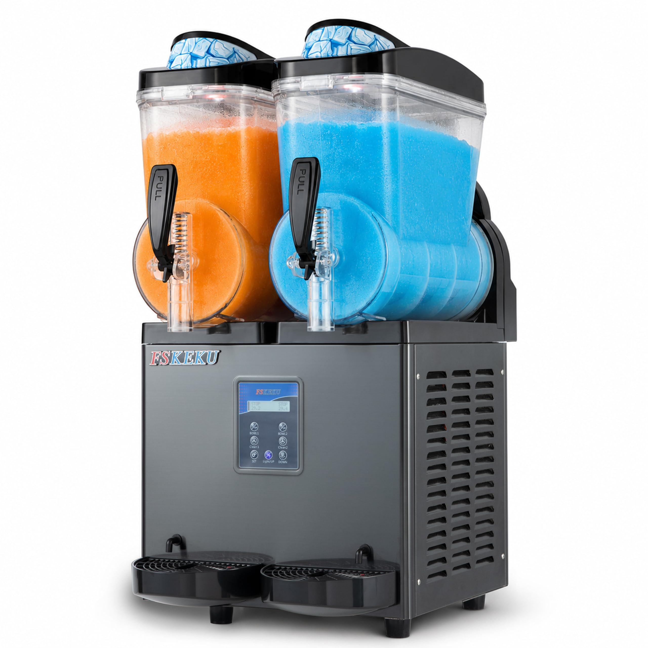 Slushie Machine Commercial 8Gal/30L, Slushy Machine Maker 900W, 2 Mods Margarita Frozen Drink Cocktail Maker for Restaurants, Bars, Cafes, Food Truck
