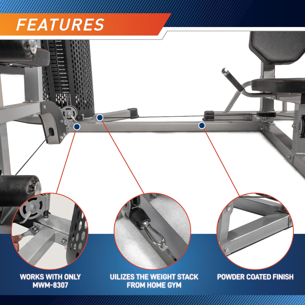 Marcy 150-lb Stack Home Gym System with Row with Optional Leg Press Attachment (Sold Separately)