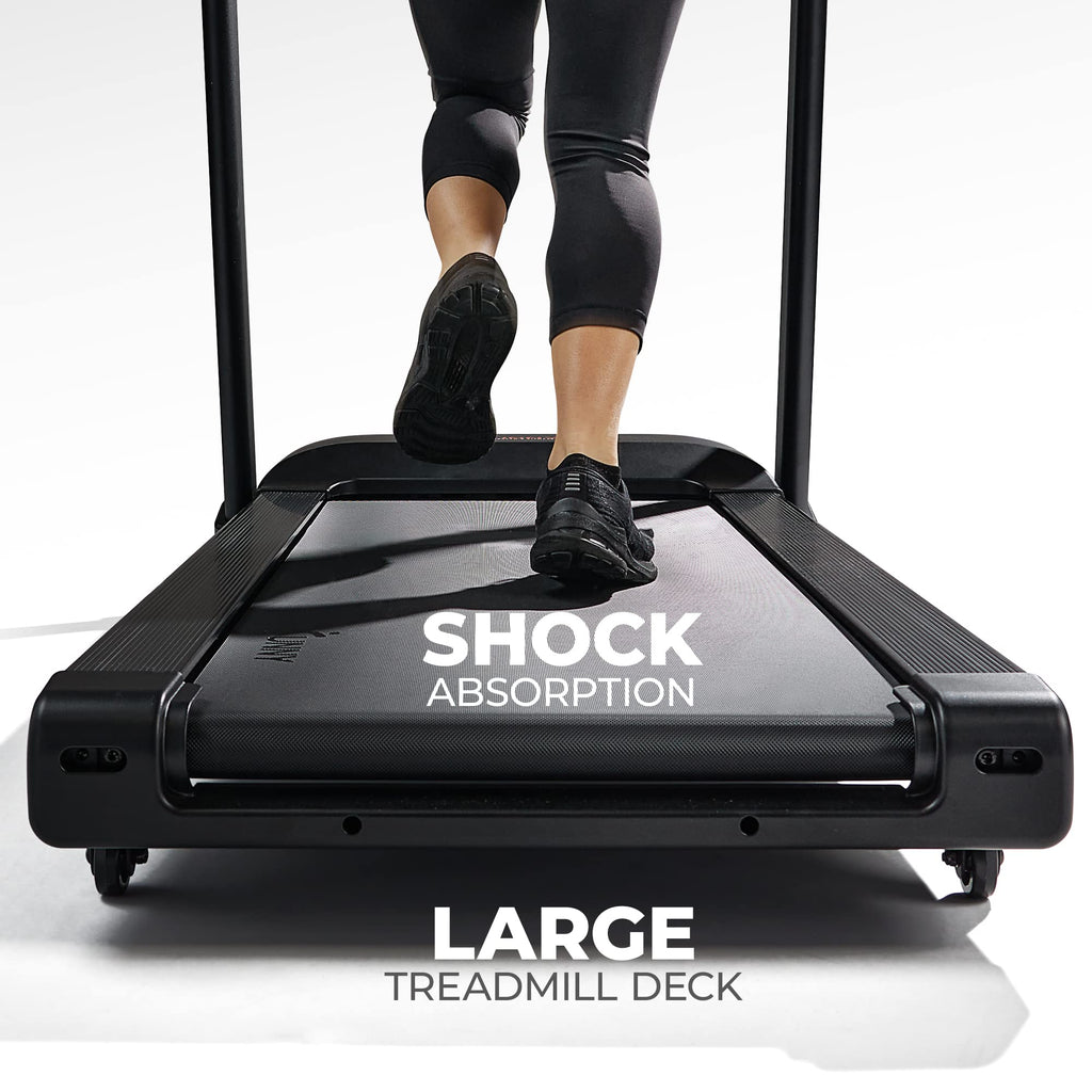 Sunny Health & Fitness Treadmill Elite Smart Auto Incline for Home Use, Wide Running and Walking Deck, Flex Shock Suspension with 300 LB Weight Capacity Bluetooth SunnyFit App