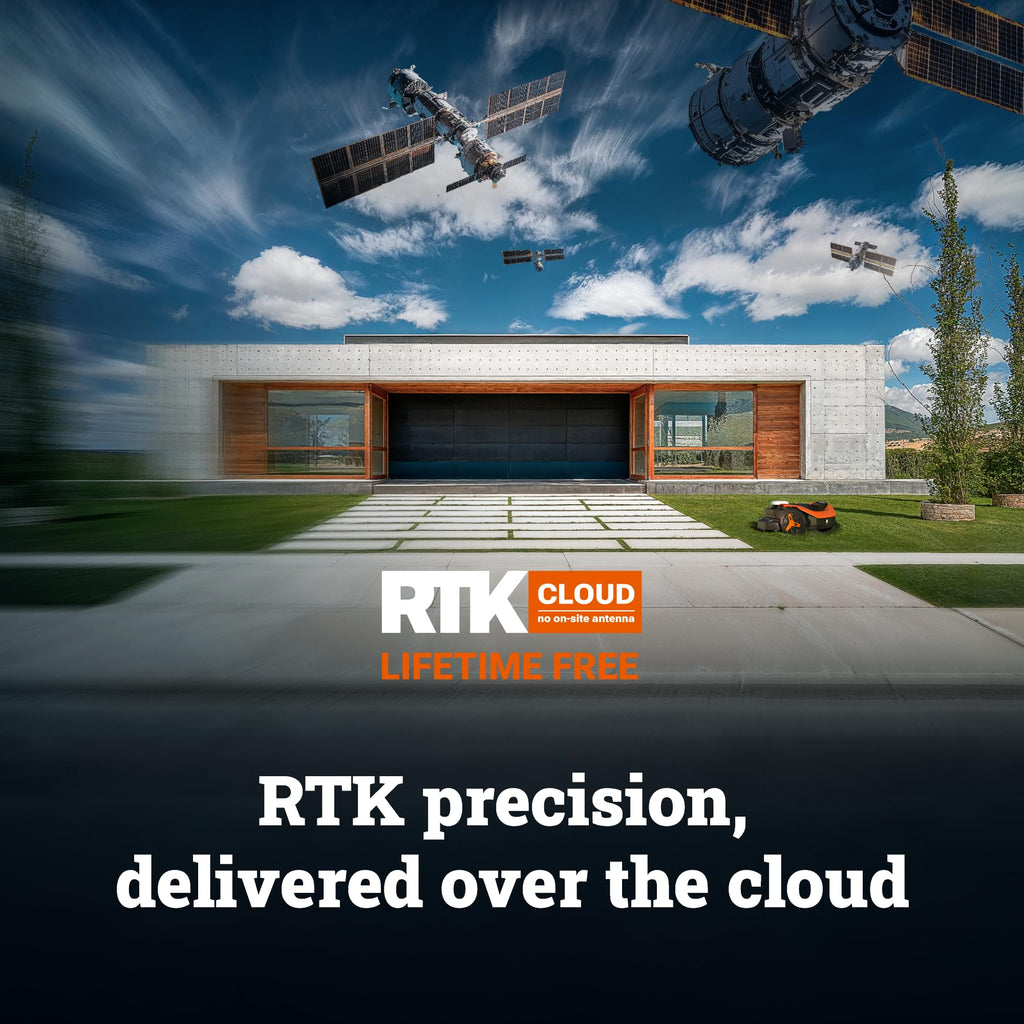 WORX Landroid Vision Cloud Robot Lawn Mower, No Perimeter Wire Robot Mower for 1/4 Acre, AI Obstacle Avoidance and RTK Cloud Navigation, 30% Slope, Auto Mapping, App Control, WR310