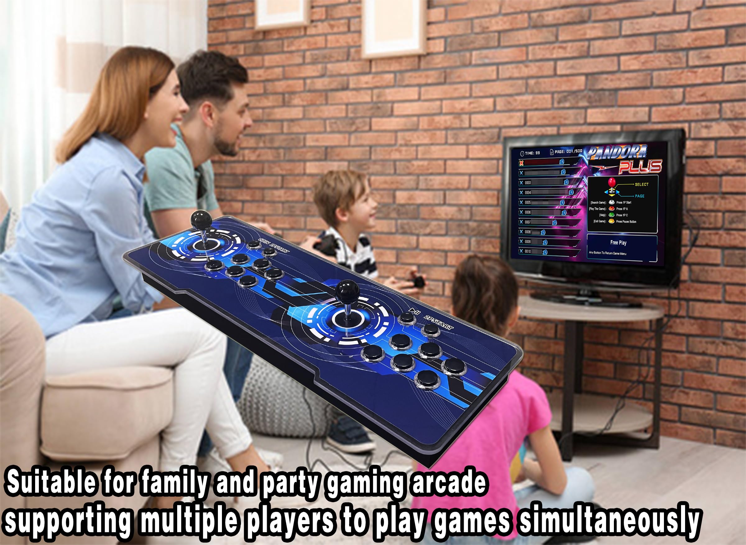 29800 in 1 Pandora's Box Retro Arcade Game Console, 4 Player 3D Magic Modding Game, Search Save Delete Cheats, Favorites List, 128G TF