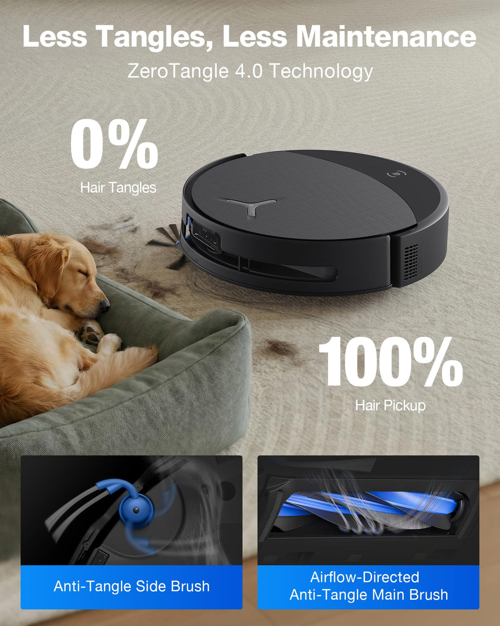 ECOVACS DEEBOT X9 PRO Omni Robot Vacuum and Mop, 16,600Pa Suction, OZMO Roller Self-Washing Mop, ZeroTangle 3.0, Triple Lift System, AI Navigation, Hands-Free Station