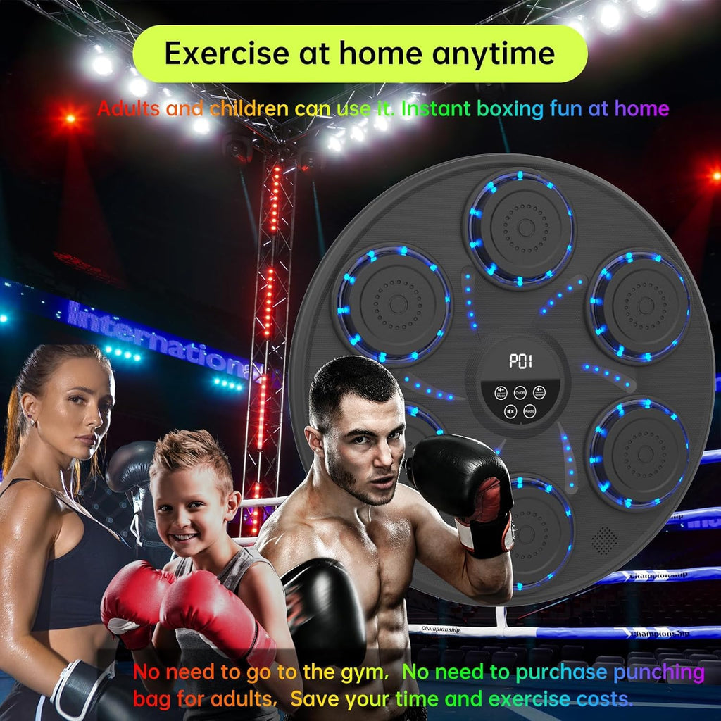Smart Music Boxing Machine with Gloves, Fun Boxing Game Gift for Kids and Adults