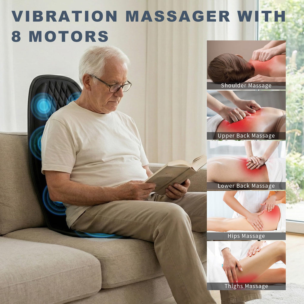 Back Massager for Chair,Massage Chair Pad Helps Relax Muscle and Relieve Pain, Using in The Office/At Home Seat Massager for Father's Day