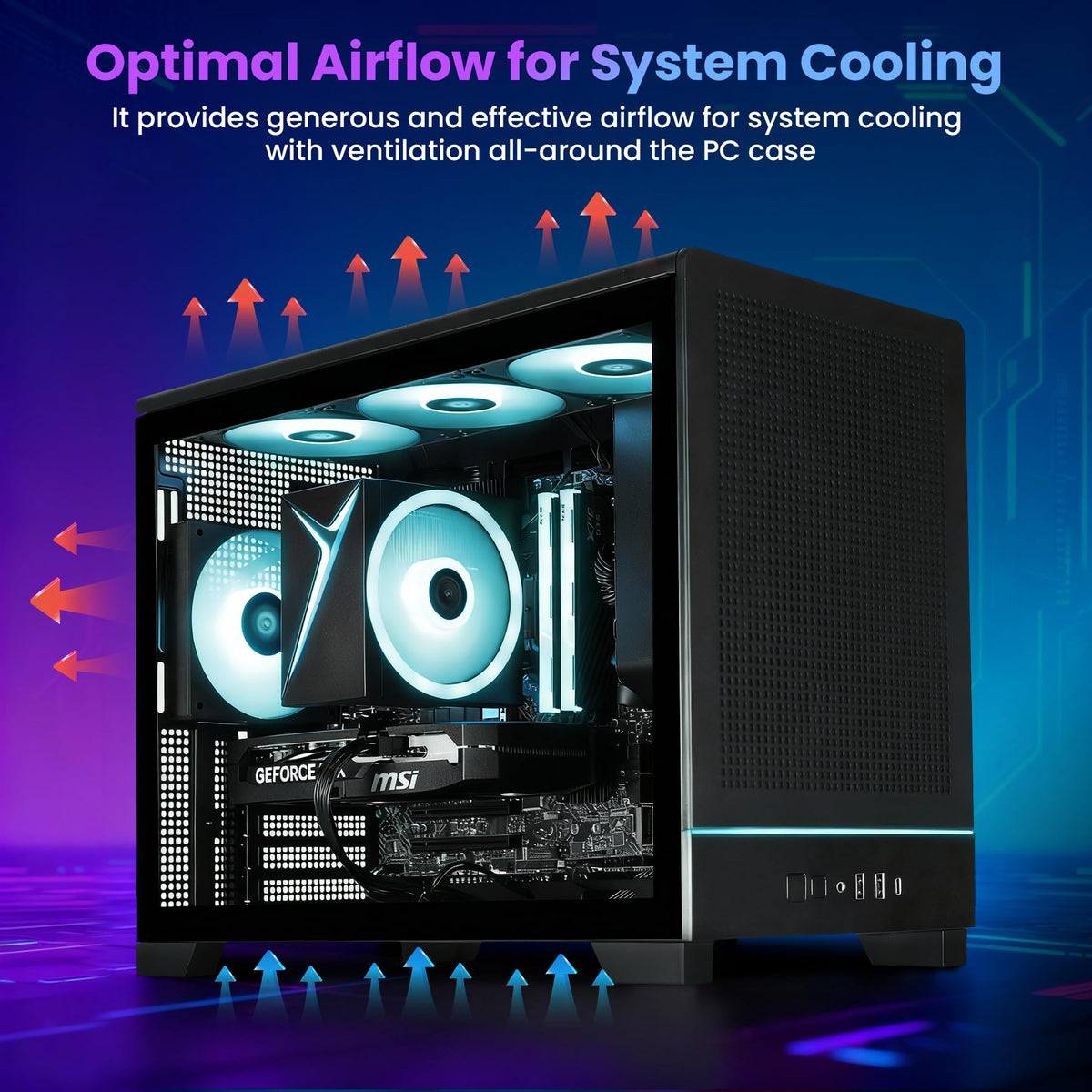 STORMCRAFT Sirius AI Gaming Desktop,AMD R7-8700F,RTX 5060,32GB DDR5,1TB SSD