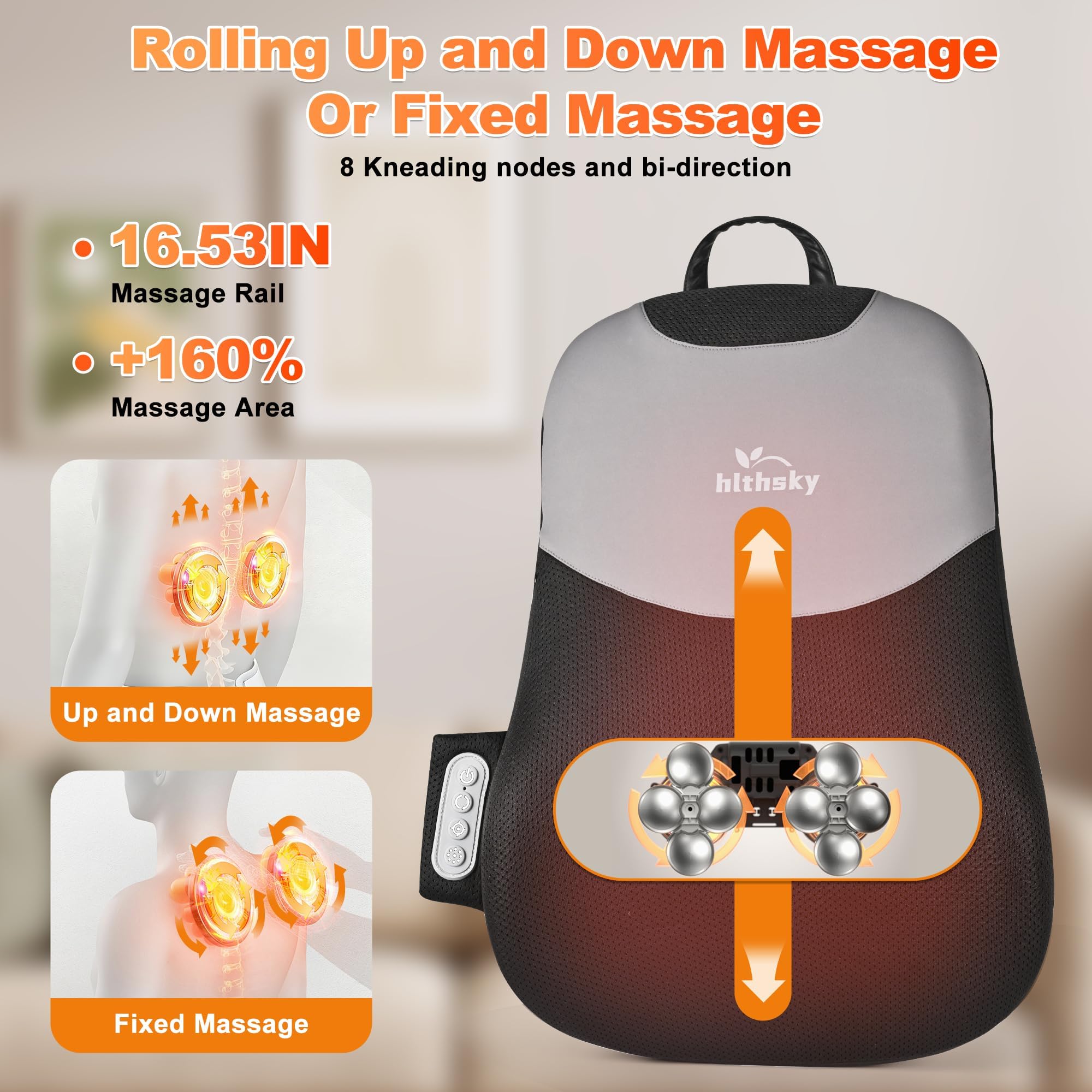 Shiatsu Neck and Shoulder Massager with Heat, Back Massager for Pain Relief Deep Tissue, 3D Kneading Massager for Chair Home Office Car, Gifts for Mom, Dad, Women (Black)