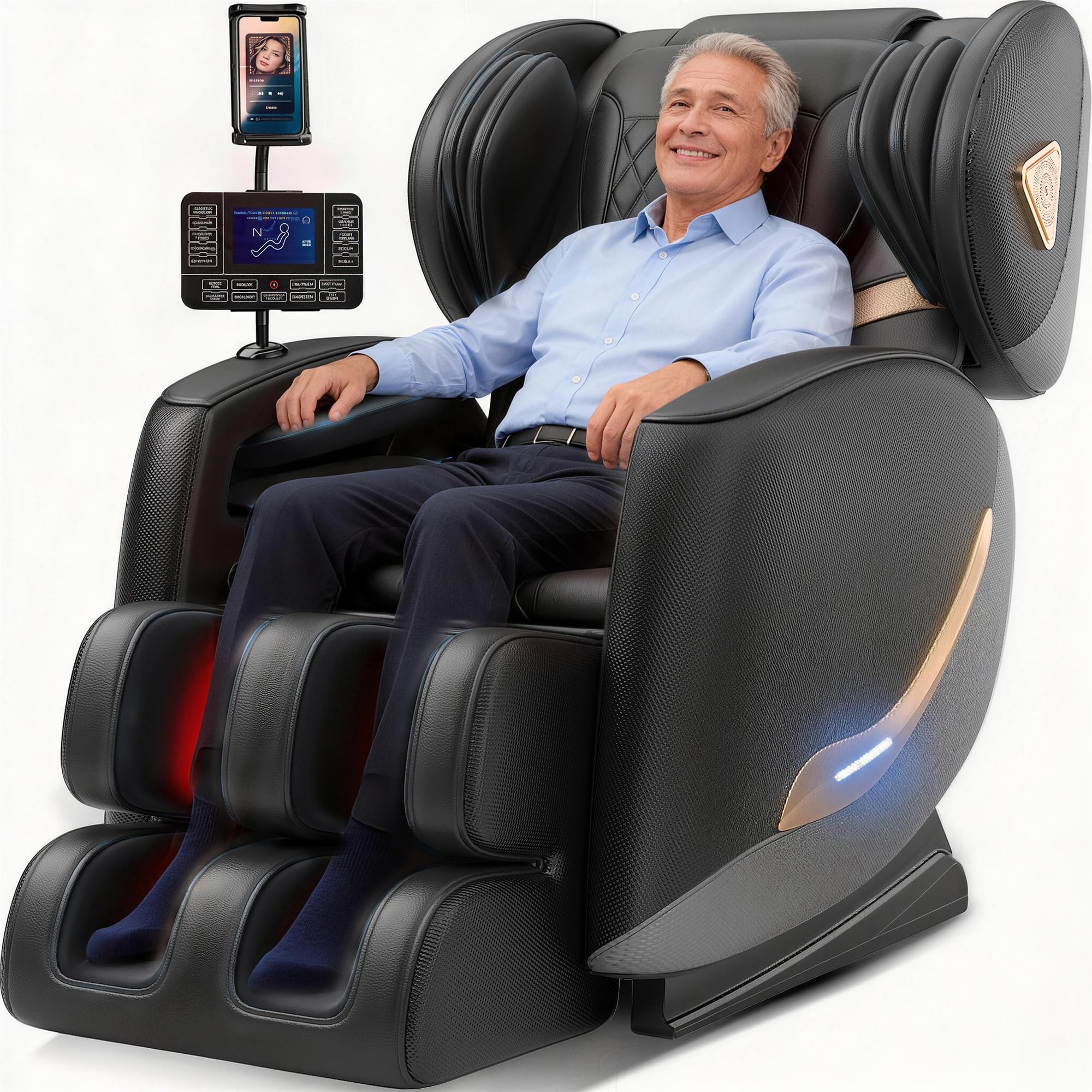 2026 Massage Chair Full Body, Zero Gravity Massage Chair Recliner - Upgraded 10-Point Roller, Heating, Airbags, Foot Roller, Shiatsu Full Body Massage Chairs, Gift for Parent