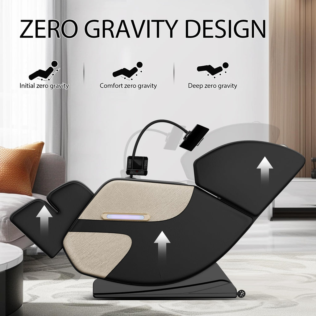 2026 Massage Chair Full Body, Zero Gravity Massage Recliner Chair with Auto Modes, 8 Fix Point Rollers, Airbag, Foot Massage, Touch Screen Controller, Deep Yoga Stretch, Heating Function