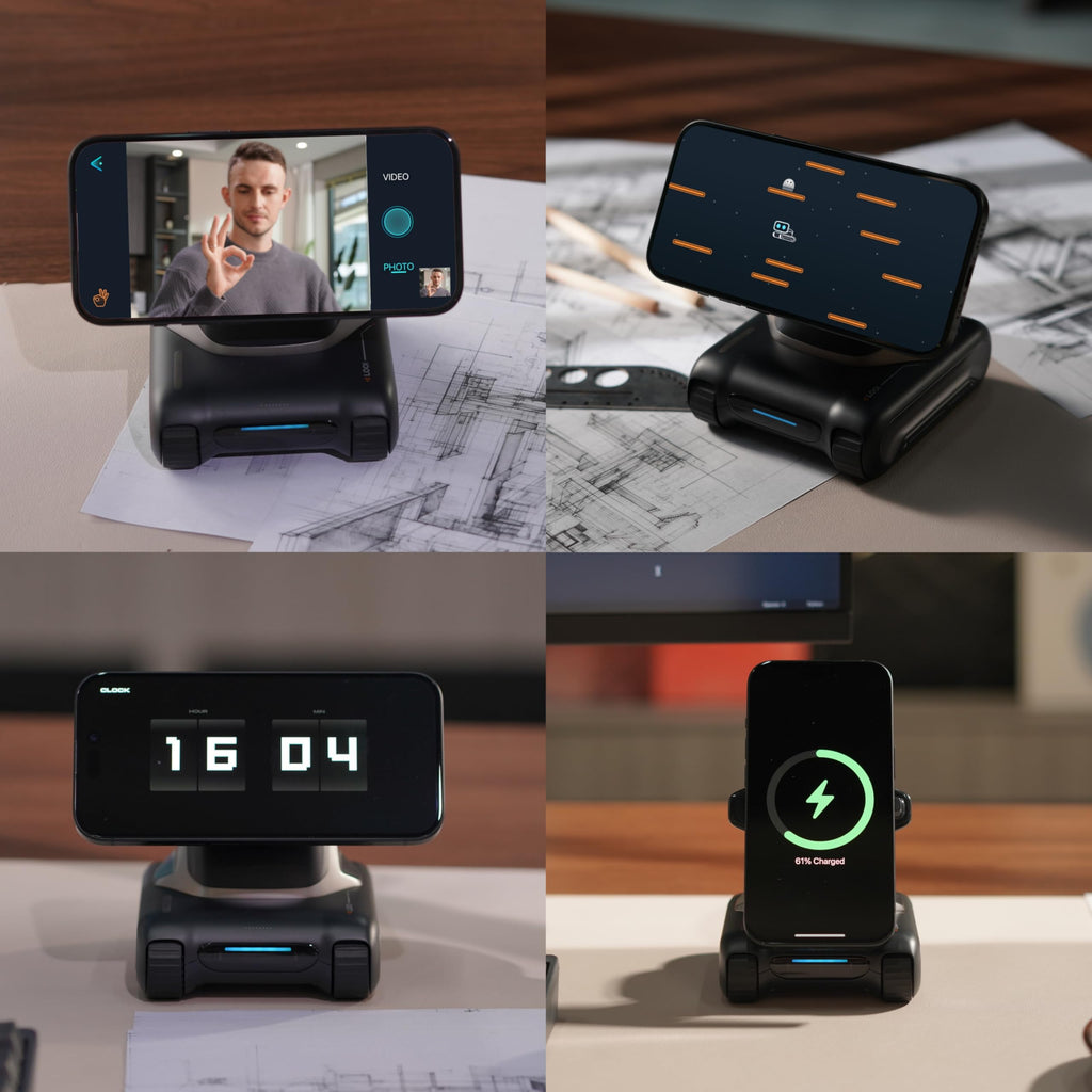 LOOI Robot-Starlight White-AI Desktop Companion,ChatGPT&Gemini Voice Interaction,Visual Understanding,Personality&Memory,10W Wireless Charging,Tech&Gadget Gift,Electronic pets,Toy,Geek,Desktop Setup