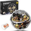 UNCLE BRICK Transparent Spherical Robot Building Block Set,Stem Toys for Ages 8-13,Programmable Remote-Controlled Powered,LED Expression Display and Cyberpunk Lighting,Holiday and Birthday Gifts