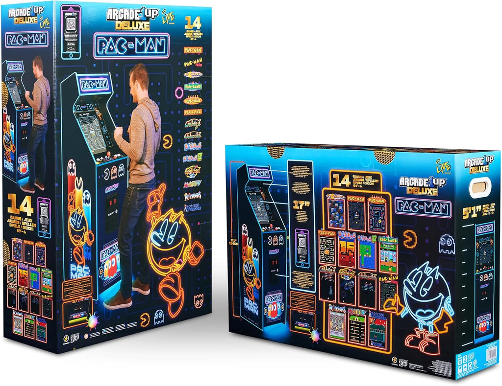Arcade1Up PAC-Man Deluxe at Home Arcade Machine Neon Edition