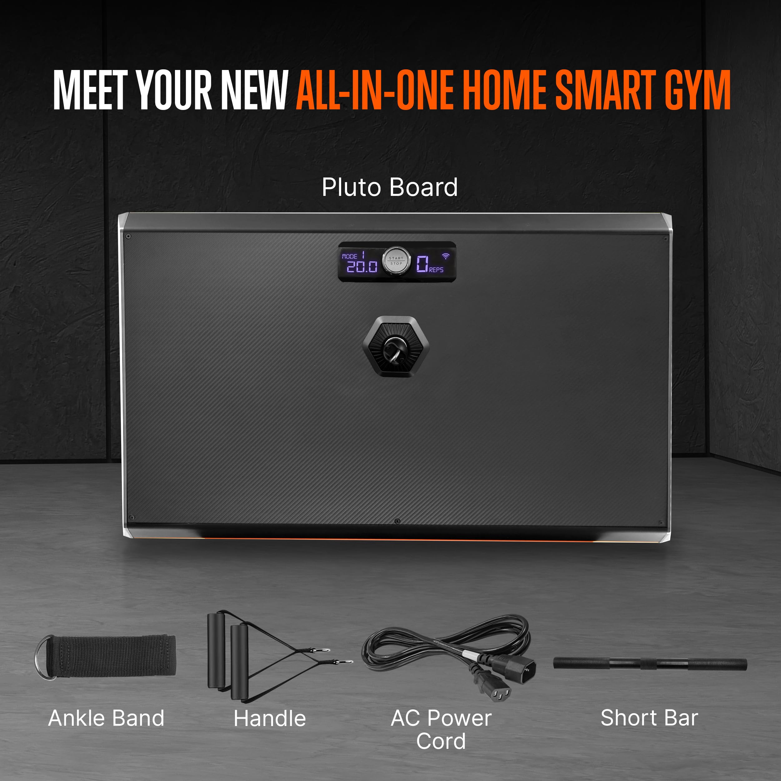 SQUATZ Pluto Board Smart Home Gym Version I 100 LBS Resistance, Multifunctional All in One Gym, Single Cable Weight Machine with Multiple Training Modes, Home Gym Equipment for a Full Body Workout
